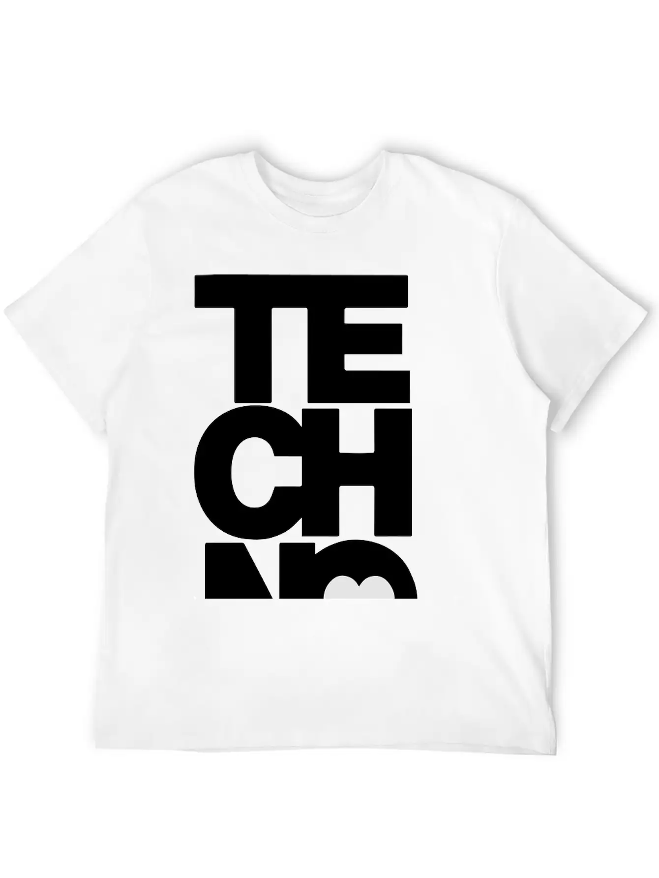 TECHNO MUSIC Unisex Short Sleeve Soft Cotton T-Shirt – Casual Everyday Wear