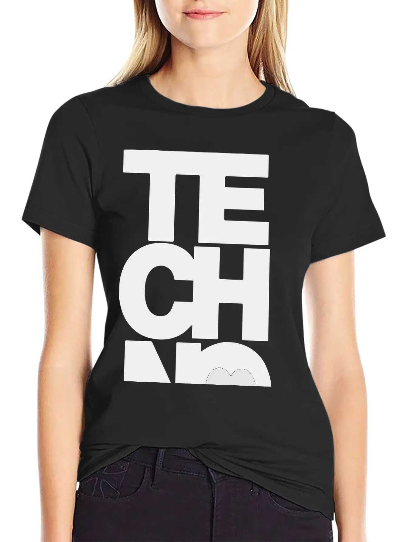 TECHNO MUSIC Unisex Short Sleeve Soft Cotton T-Shirt – Casual Everyday Wear