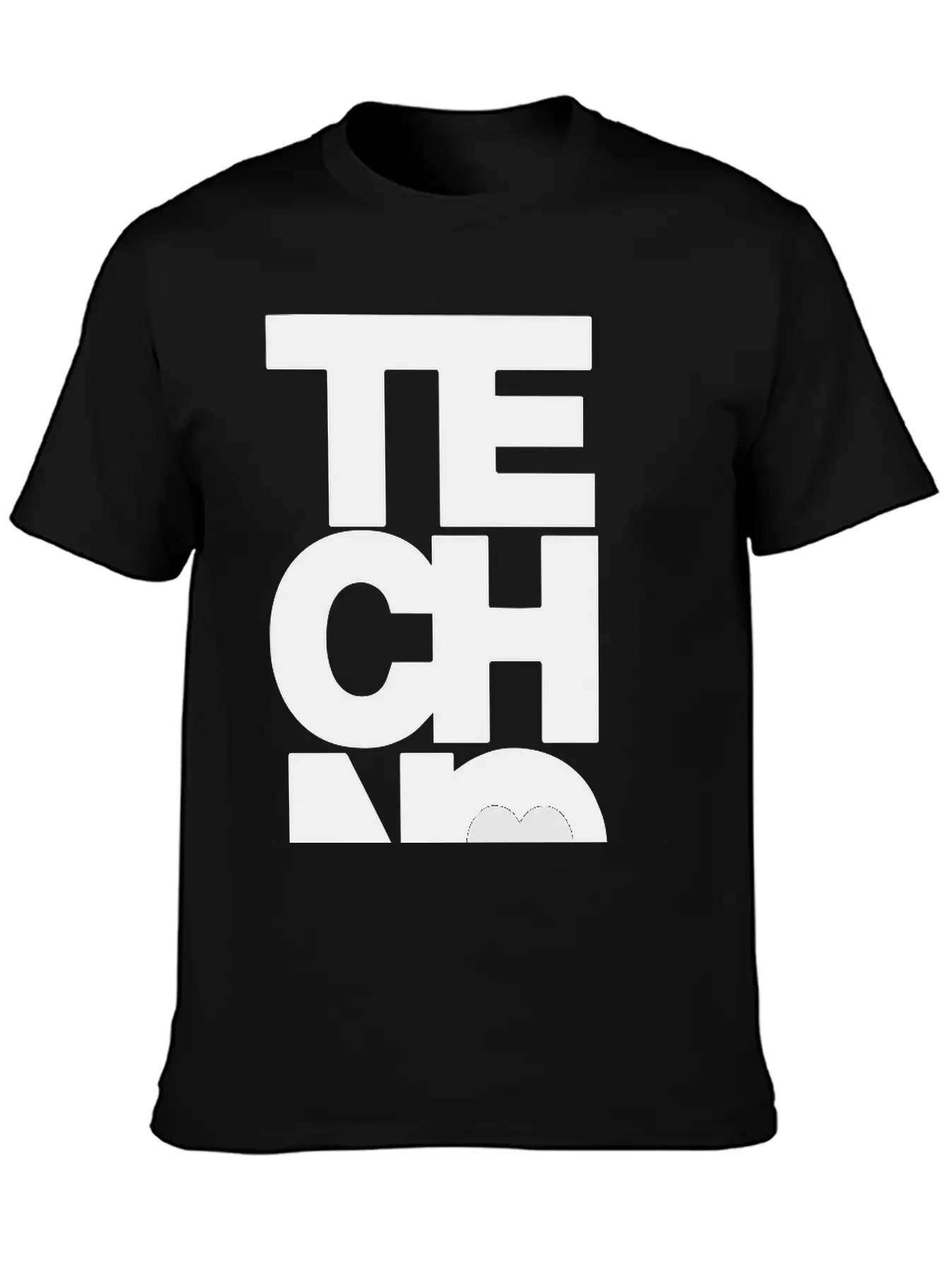TECHNO MUSIC Unisex Short Sleeve Soft Cotton T-Shirt – Casual Everyday Wear