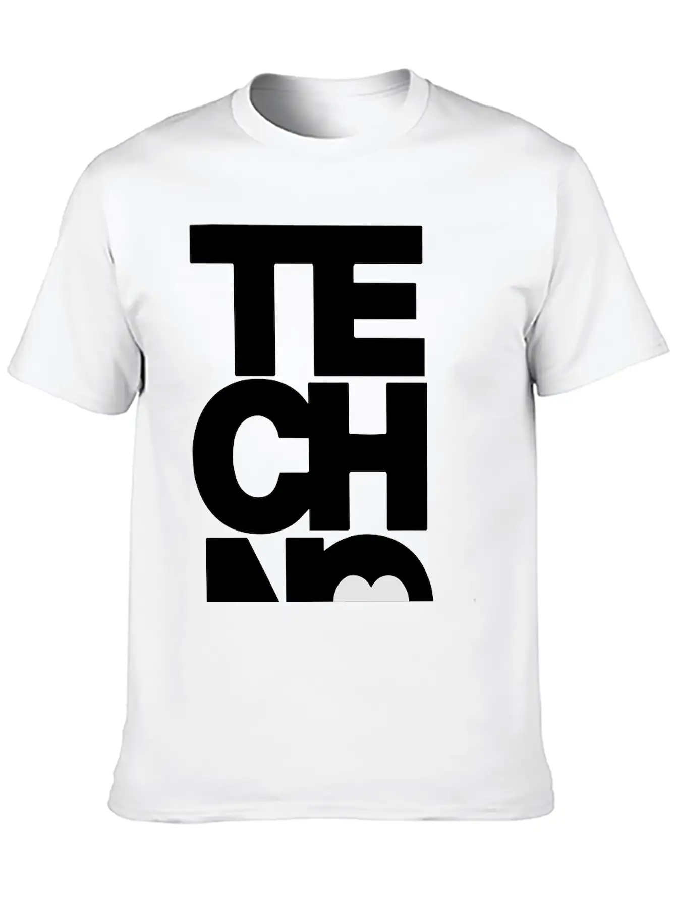 TECHNO MUSIC Unisex Short Sleeve Soft Cotton T-Shirt – Casual Everyday Wear