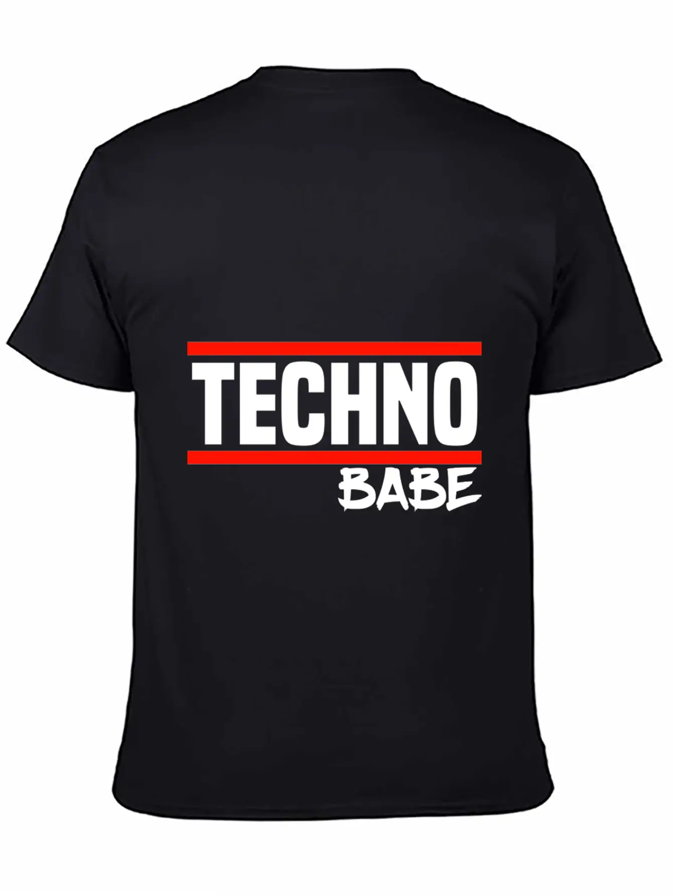 Techno Techno Babe Rave Raver Techno Festival Unisex Short Sleeve Soft Cotton T-Shirt – Casual Everyday Wear