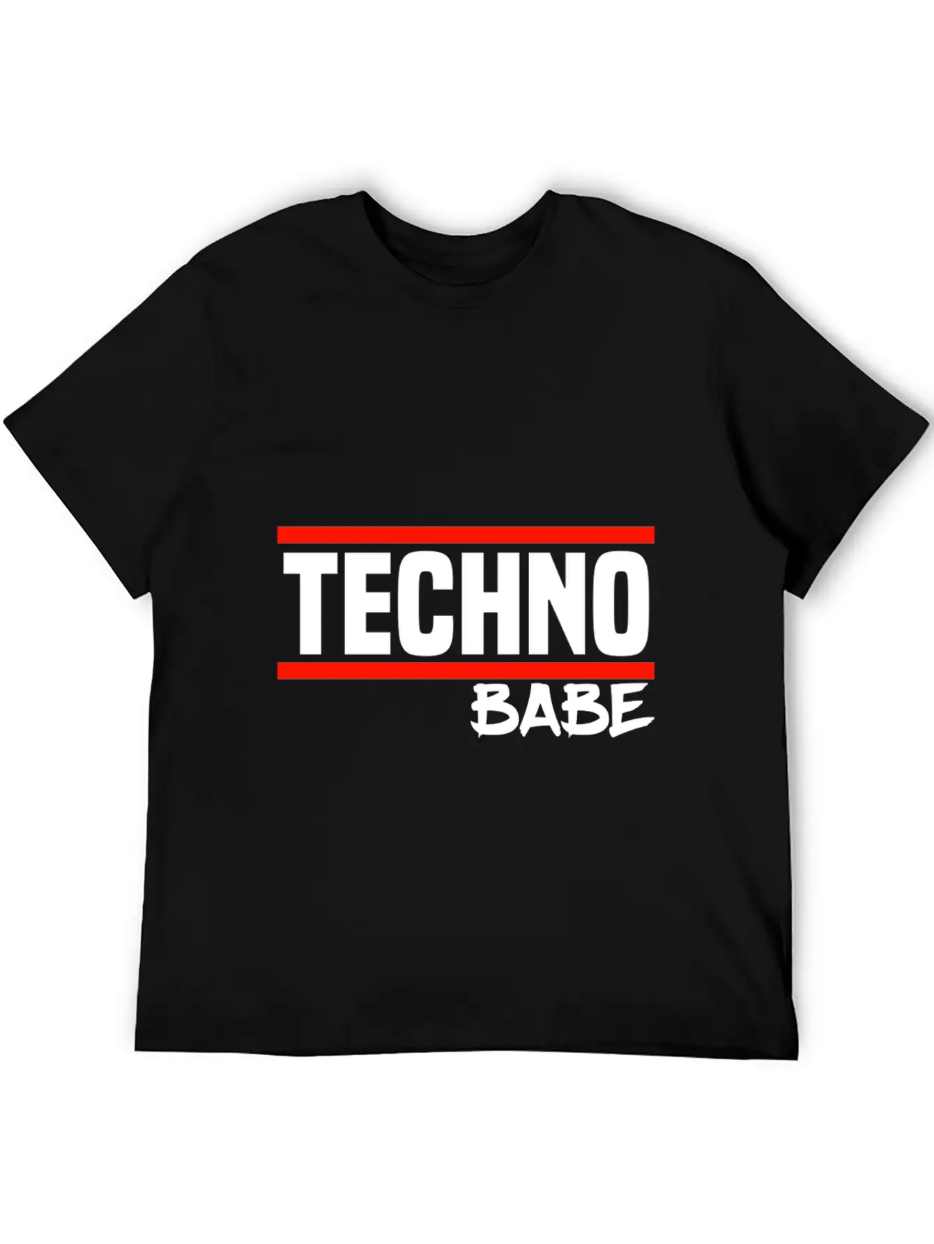 Techno Techno Babe Rave Raver Techno Festival Unisex Short Sleeve Soft Cotton T-Shirt – Casual Everyday Wear