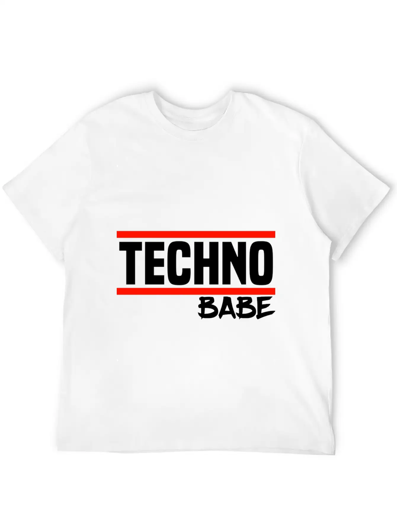 Techno Techno Babe Rave Raver Techno Festival Unisex Short Sleeve Soft Cotton T-Shirt – Casual Everyday Wear