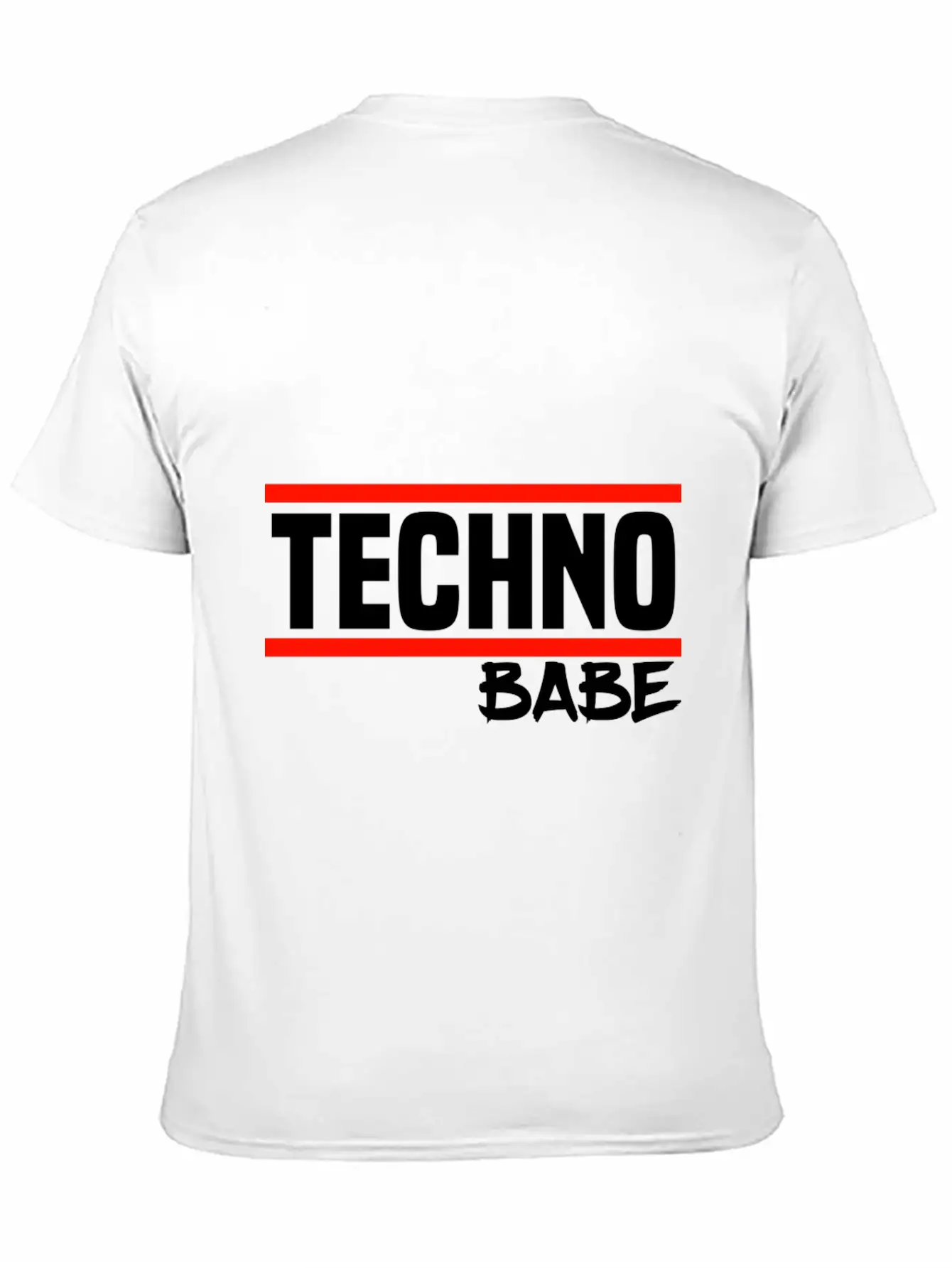 Techno Techno Babe Rave Raver Techno Festival Unisex Short Sleeve Soft Cotton T-Shirt – Casual Everyday Wear