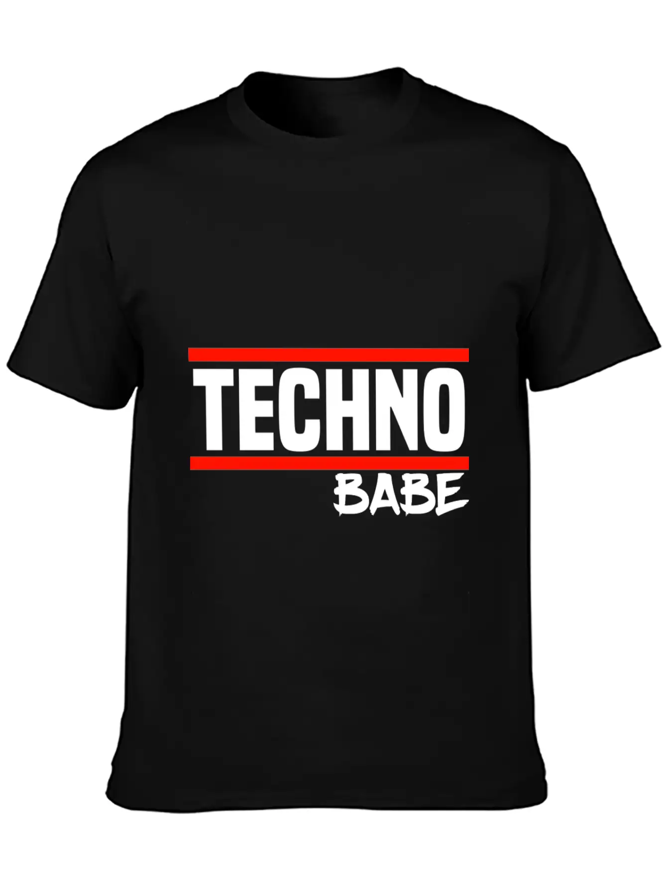Techno Techno Babe Rave Raver Techno Festival Unisex Short Sleeve Soft Cotton T-Shirt – Casual Everyday Wear