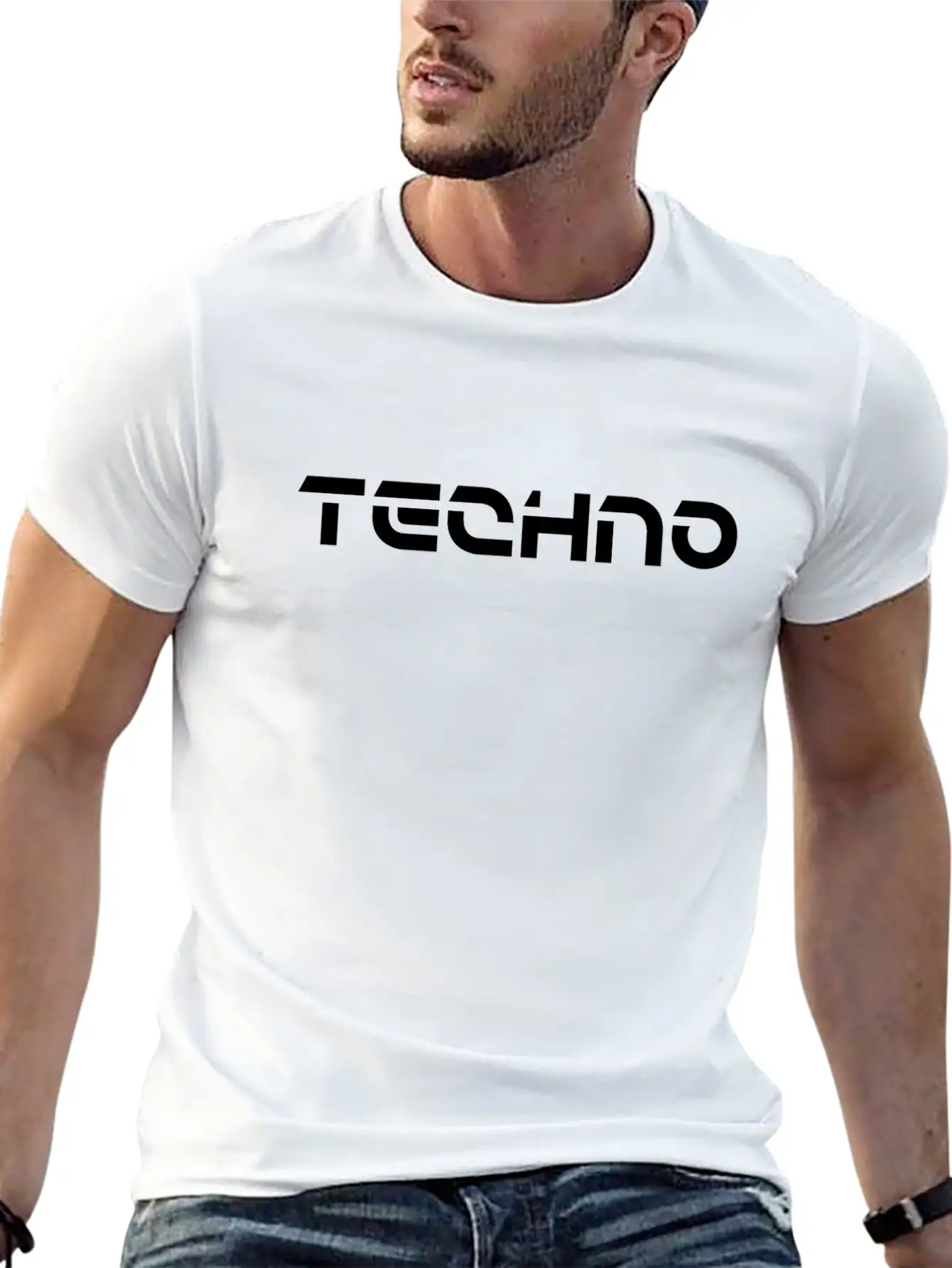 Techno Unisex Short Sleeve Soft Cotton T-Shirt – Casual Everyday Wear