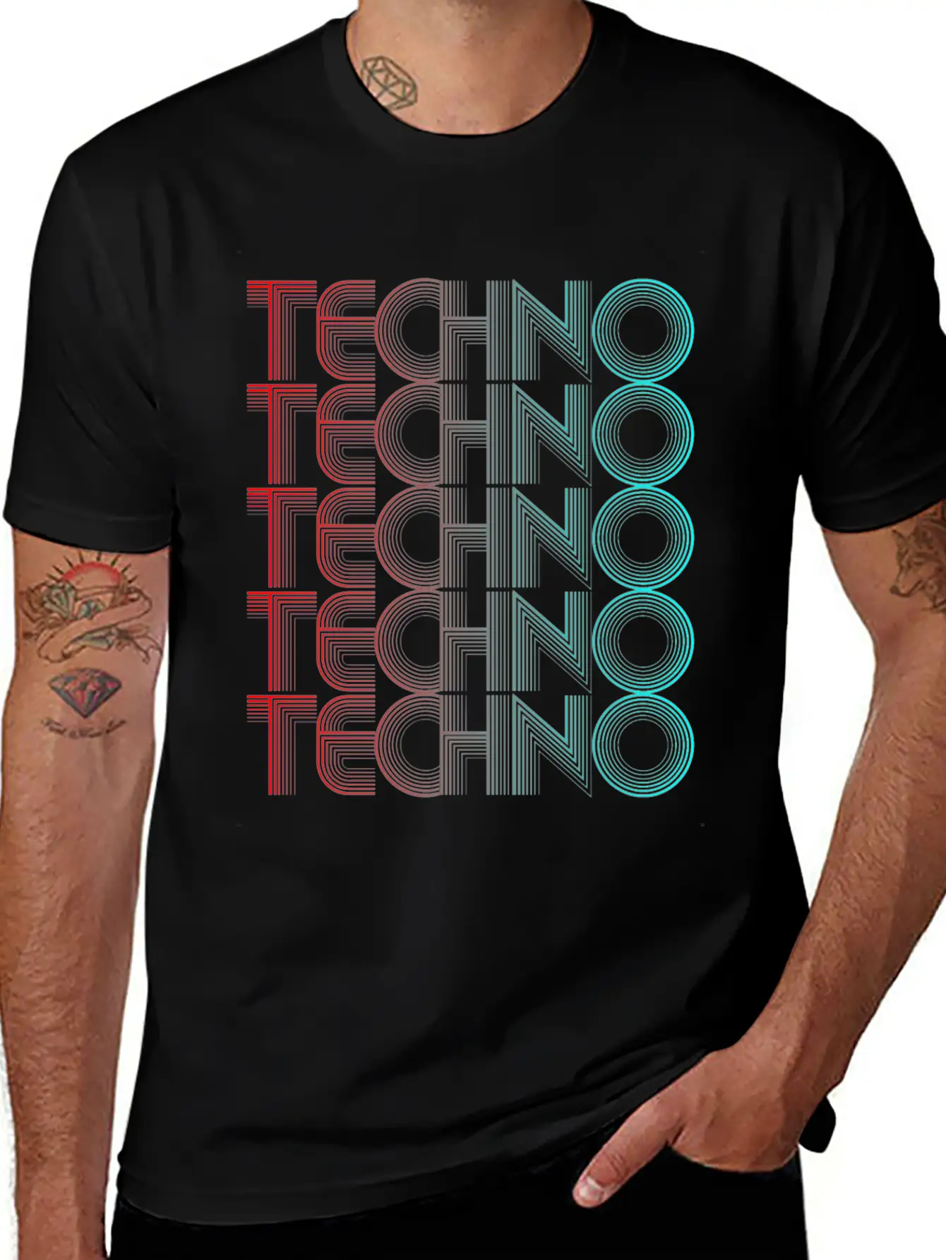 Techno Vaporwave Techno House Music EDM Lover DJ Basic Graphic T-Shirt – Daily Comfort In Soft Cotton