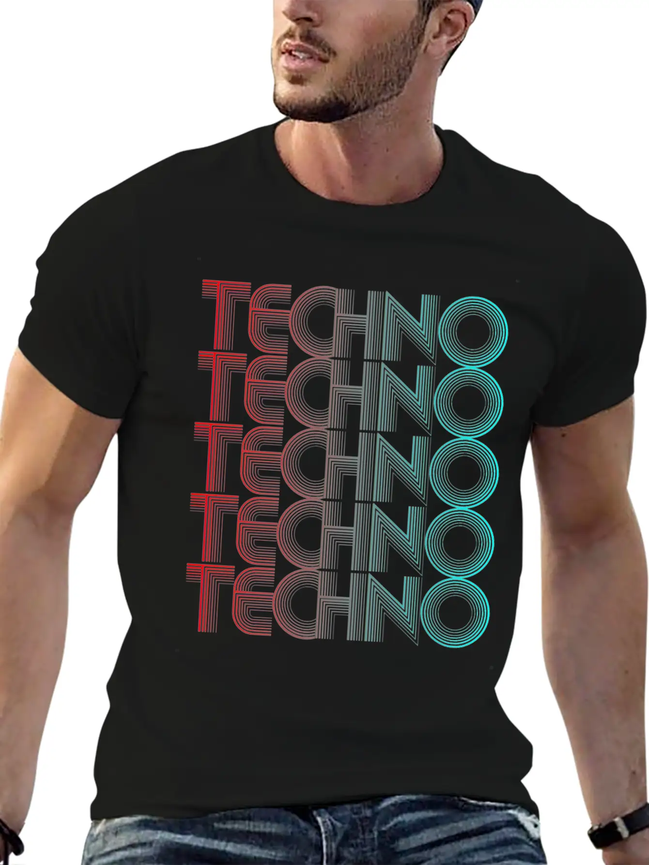 Techno Vaporwave Techno House Music EDM Lover DJ Basic Graphic T-Shirt – Daily Comfort In Soft Cotton