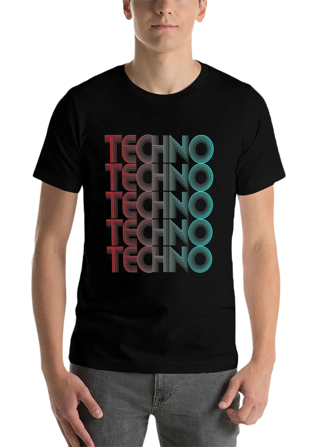 Techno Vaporwave Techno House Music EDM Lover DJ Basic Graphic T-Shirt – Daily Comfort In Soft Cotton