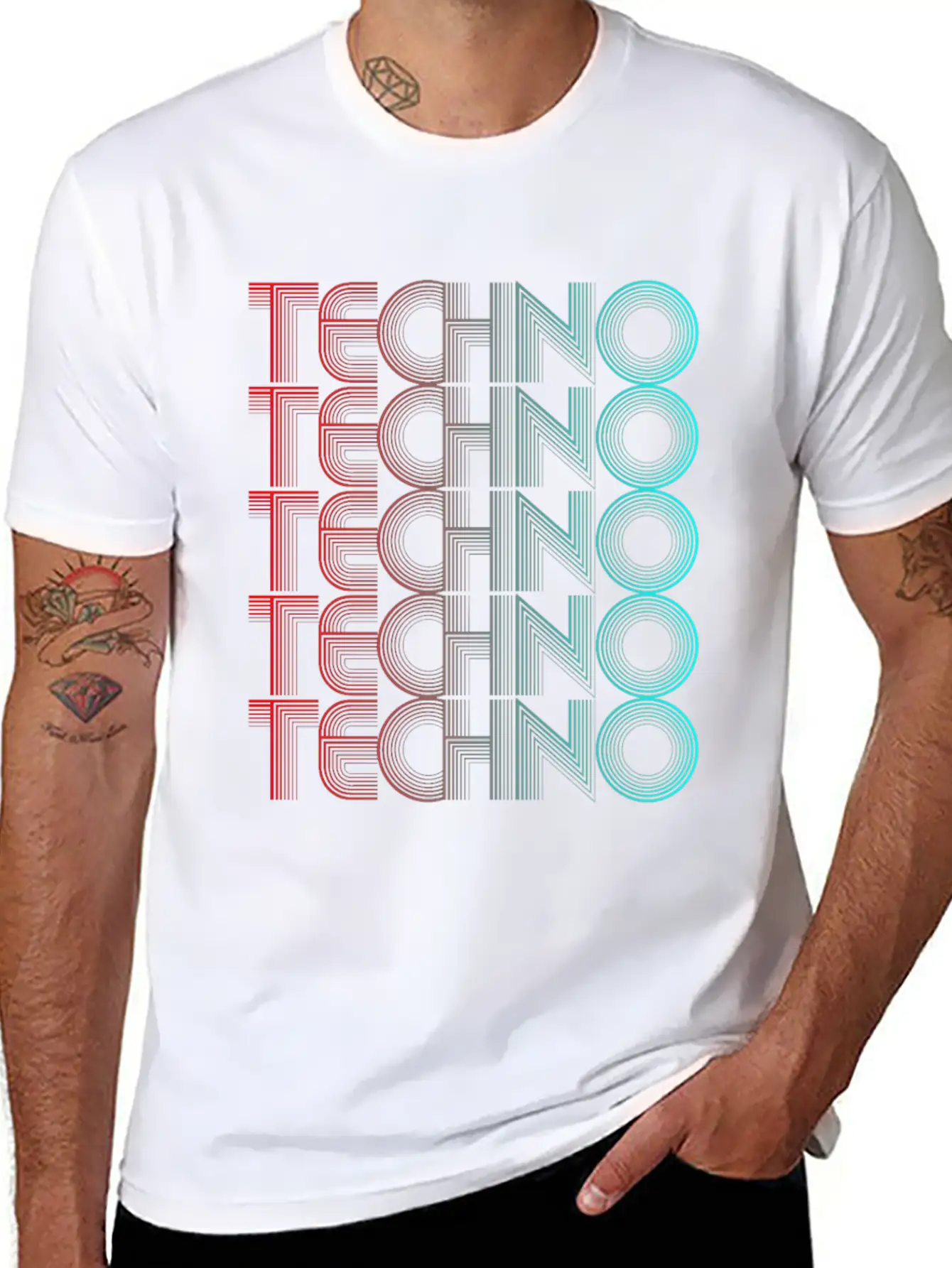 Techno Vaporwave Techno House Music EDM Lover DJ Basic Graphic T-Shirt – Daily Comfort In Soft Cotton