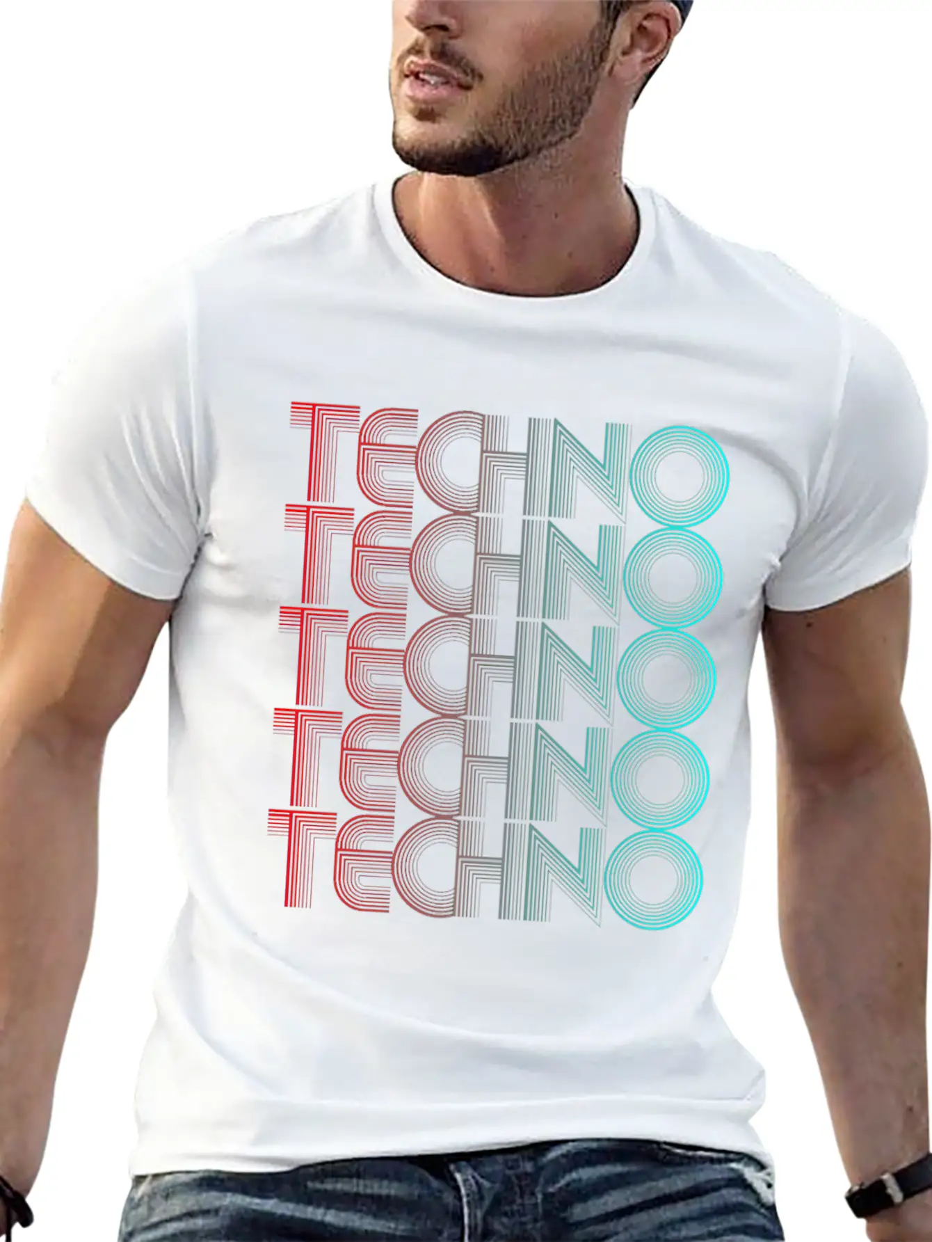 Techno Vaporwave Techno House Music EDM Lover DJ Basic Graphic T-Shirt – Daily Comfort In Soft Cotton