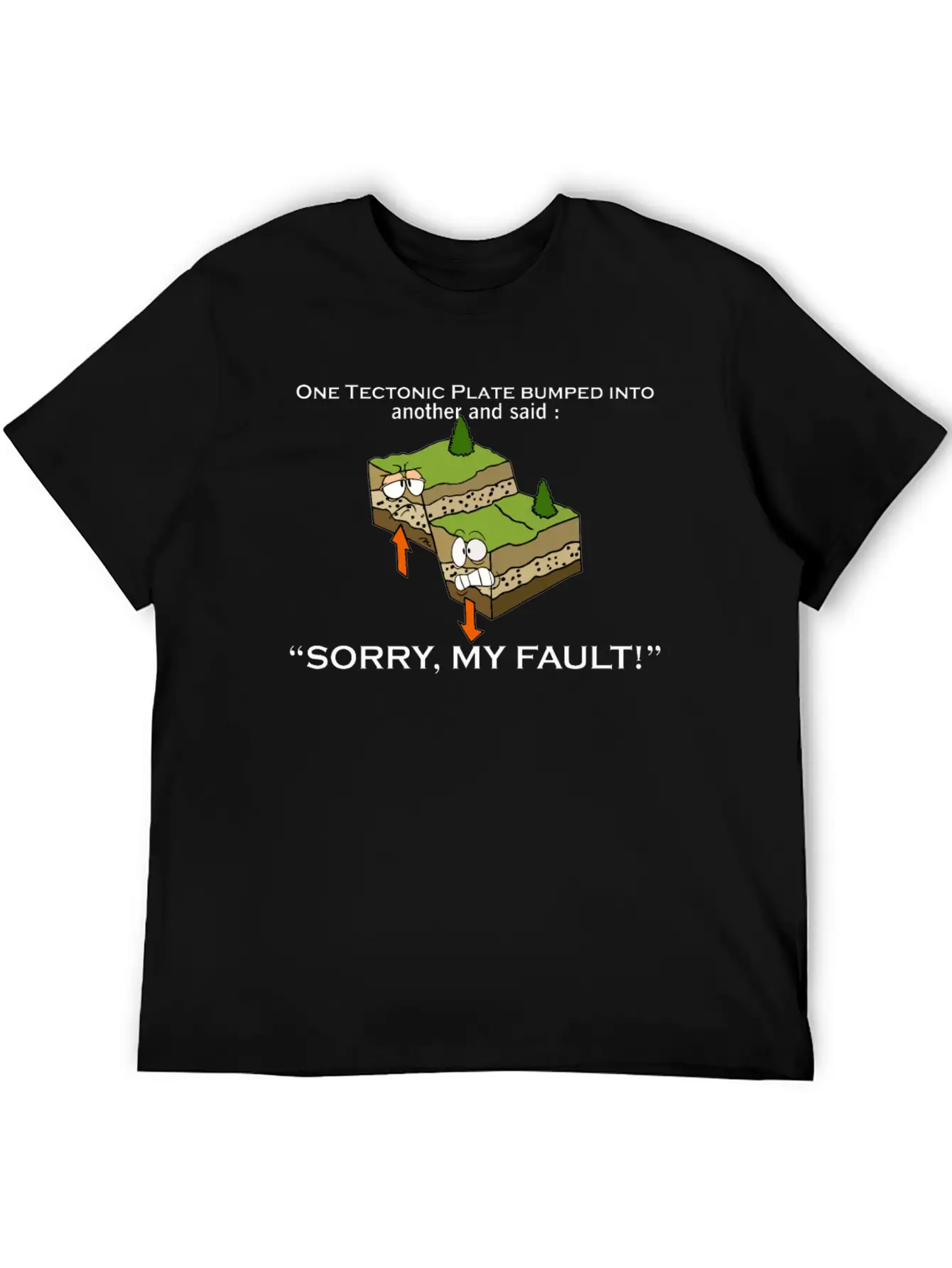 Tectonic Plate Sorry My Fault Earthquake Gift For Comfortable Minimalist Graphic Tee – Summer Style Essential