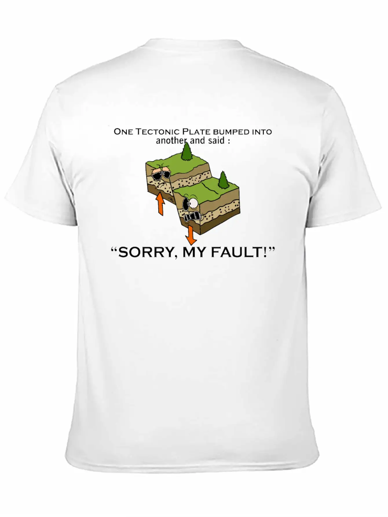 Tectonic Plate Sorry My Fault Earthquake Gift For Comfortable Minimalist Graphic Tee – Summer Style Essential