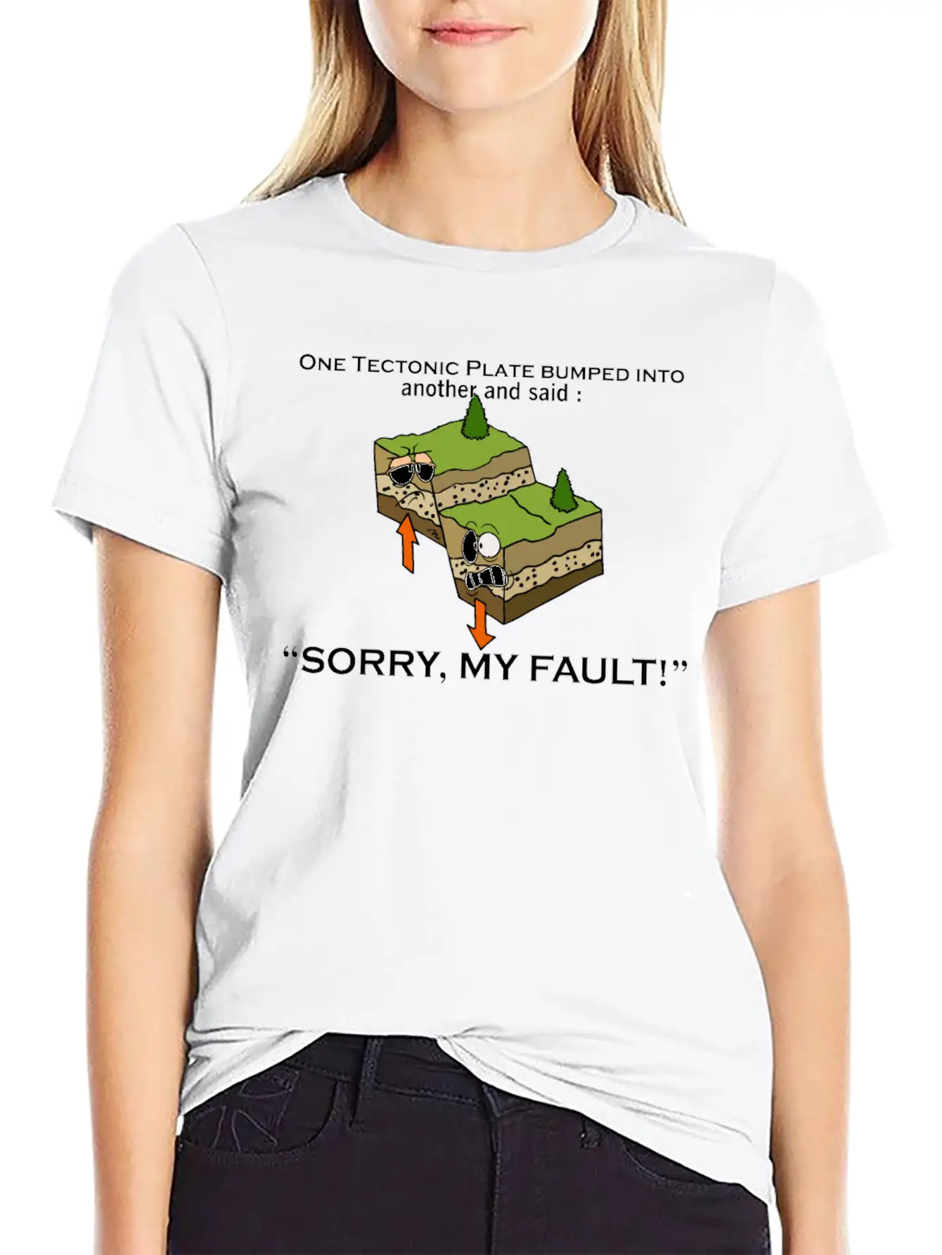 Tectonic Plate Sorry My Fault Earthquake Gift For Comfortable Minimalist Graphic Tee – Summer Style Essential