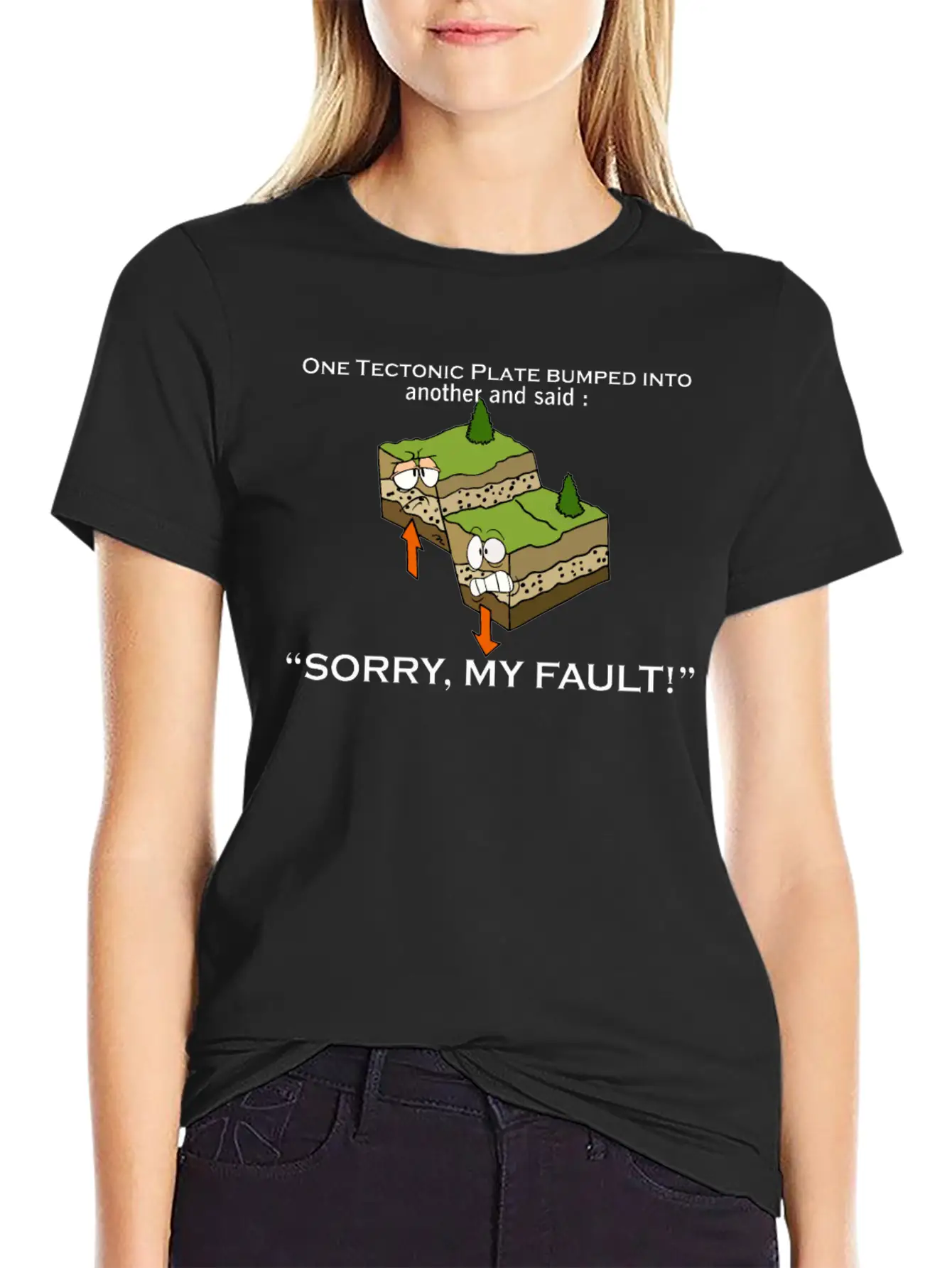 Tectonic Plate Sorry My Fault Earthquake Gift For Comfortable Minimalist Graphic Tee – Summer Style Essential