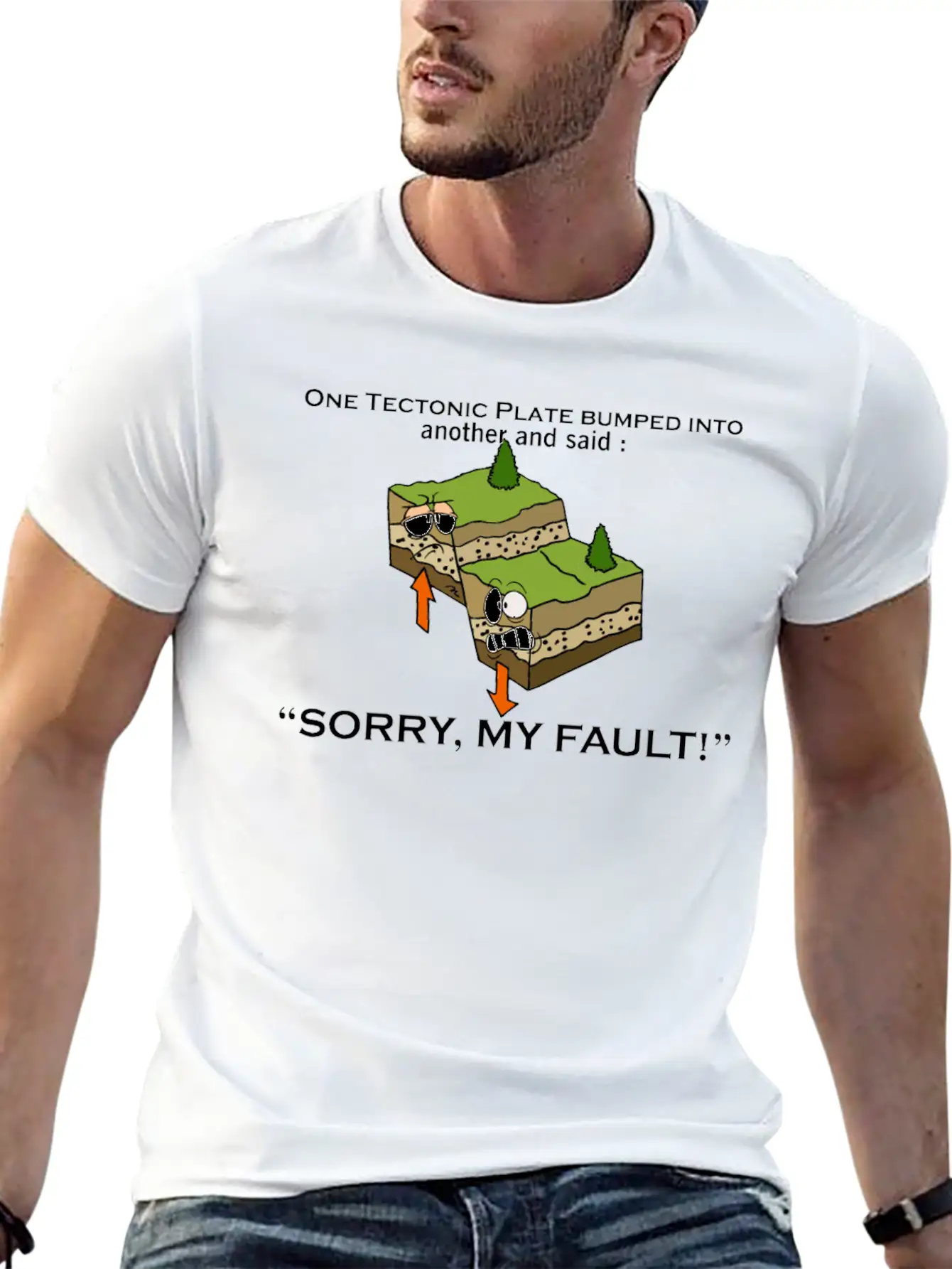 Tectonic Plate Sorry My Fault Earthquake Gift For Comfortable Minimalist Graphic Tee – Summer Style Essential
