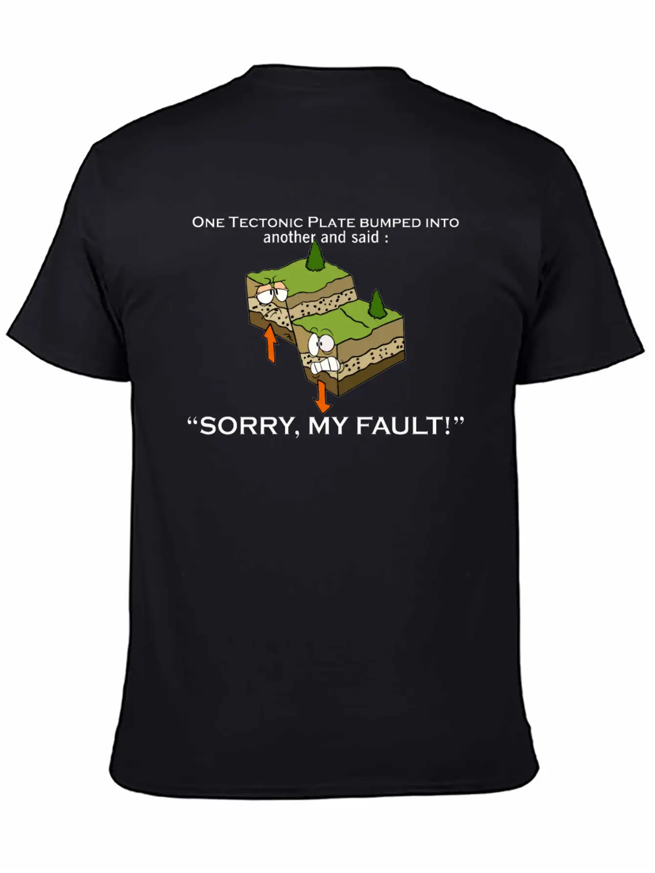 Tectonic Plate Sorry My Fault Earthquake Gift For Comfortable Minimalist Graphic Tee – Summer Style Essential