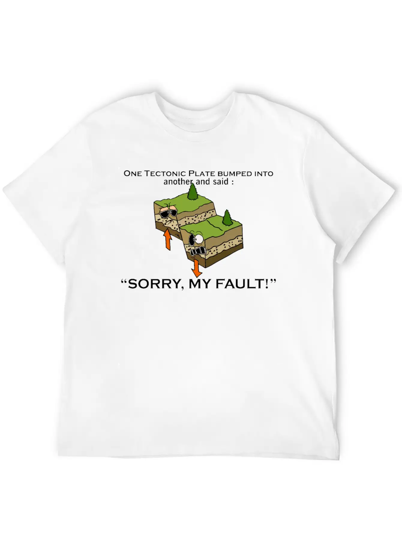Tectonic Plate Sorry My Fault Earthquake Gift For Comfortable Minimalist Graphic Tee – Summer Style Essential