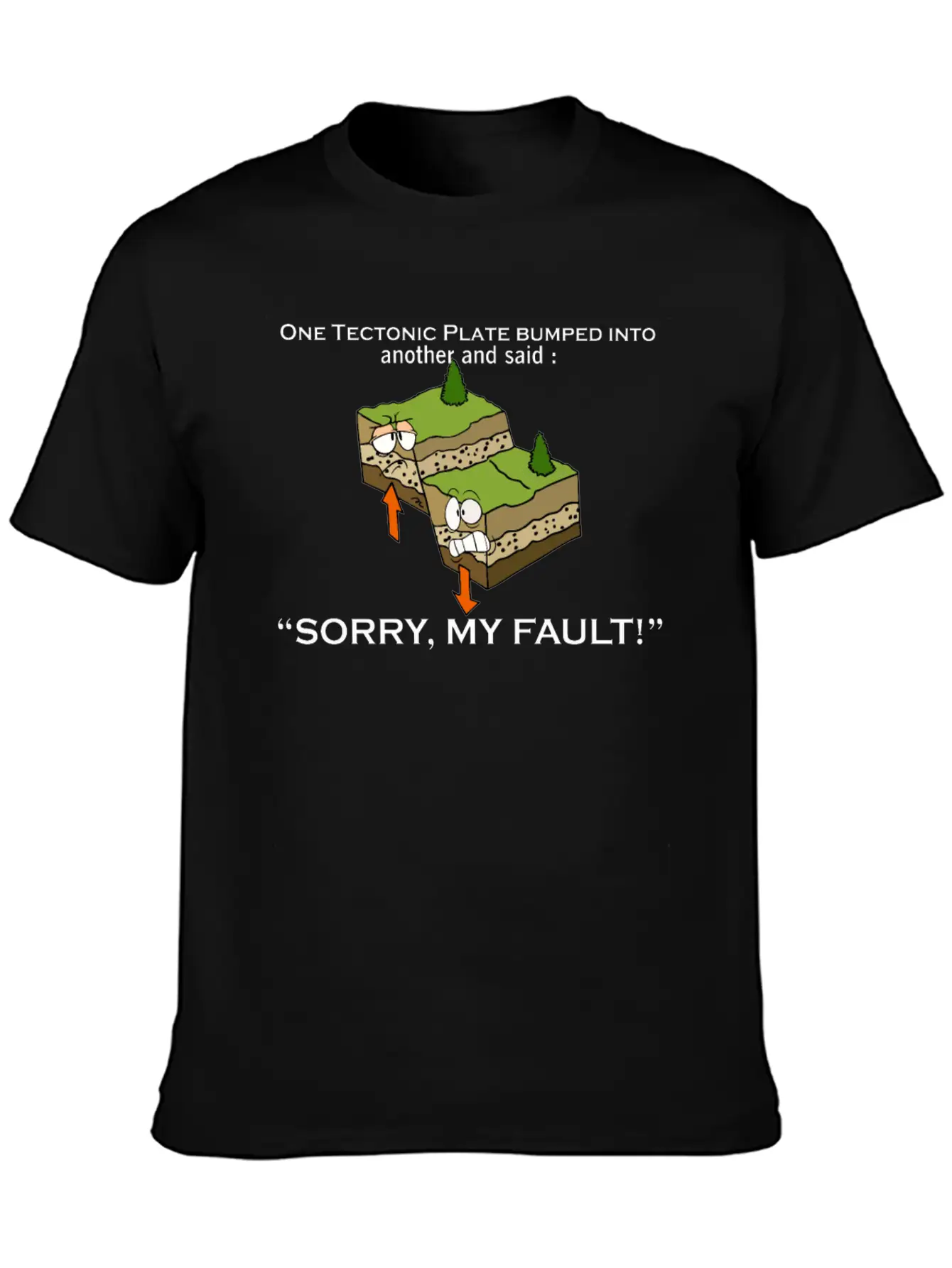 Tectonic Plate Sorry My Fault Earthquake Gift For Comfortable Minimalist Graphic Tee – Summer Style Essential