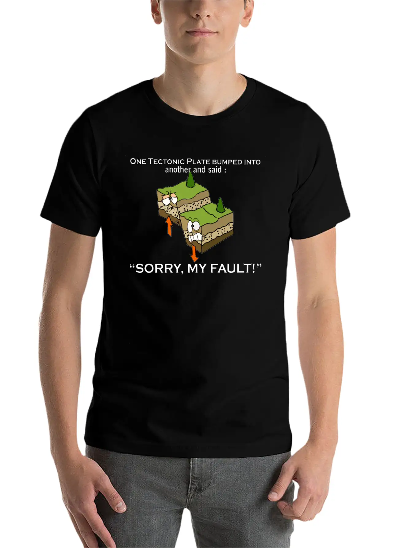 Tectonic Plate Sorry My Fault Earthquake Gift For Comfortable Minimalist Graphic Tee – Summer Style Essential