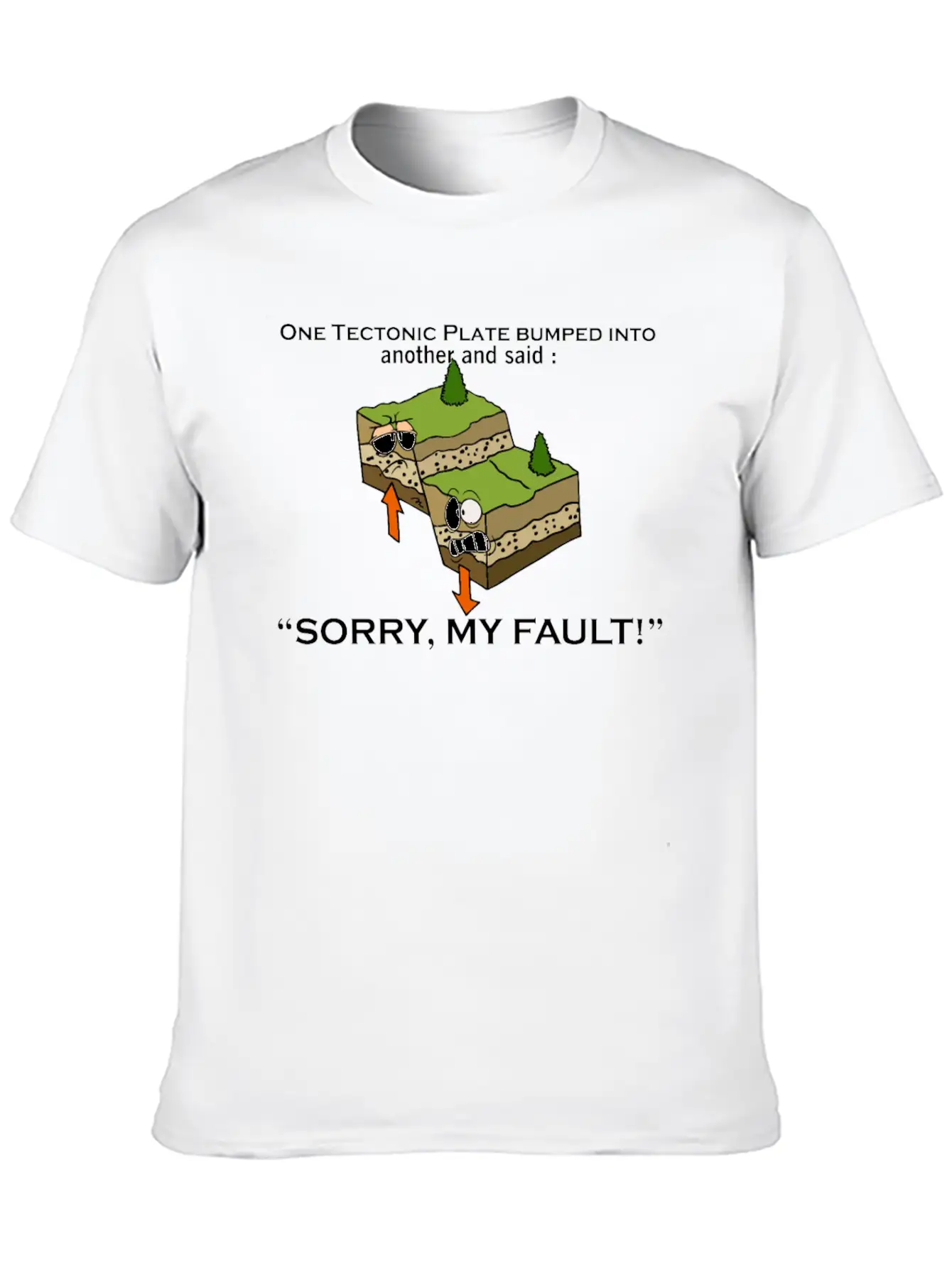 Tectonic Plate Sorry My Fault Earthquake Gift For Comfortable Minimalist Graphic Tee – Summer Style Essential