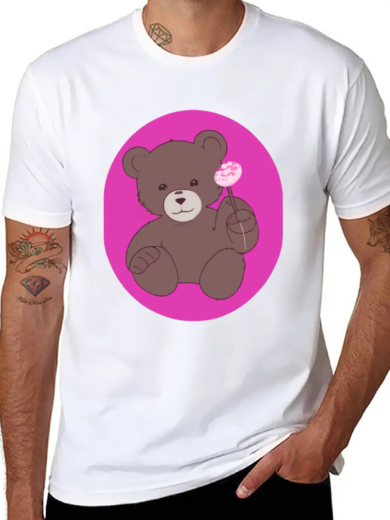Teddy Bear Stylish Everyday T-Shirt – Unisex Basic Cotton Tee