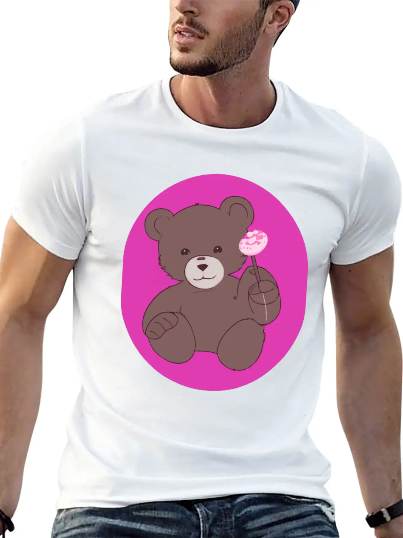 Teddy Bear Stylish Everyday T-Shirt – Unisex Basic Cotton Tee