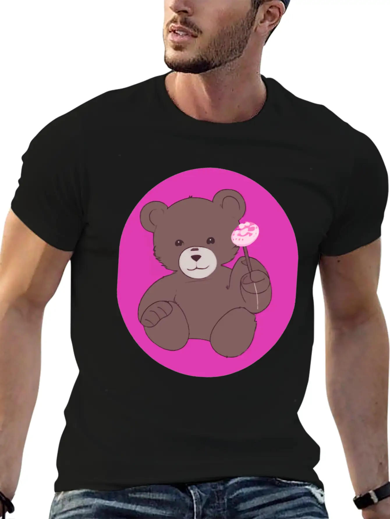 Teddy Bear Stylish Everyday T-Shirt – Unisex Basic Cotton Tee