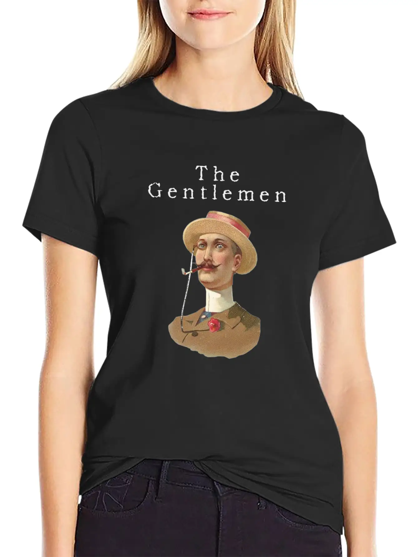 Tee Shirt Gentlemen Vintage Unisex Short Sleeve Soft Cotton T-Shirt – Casual Everyday Wear