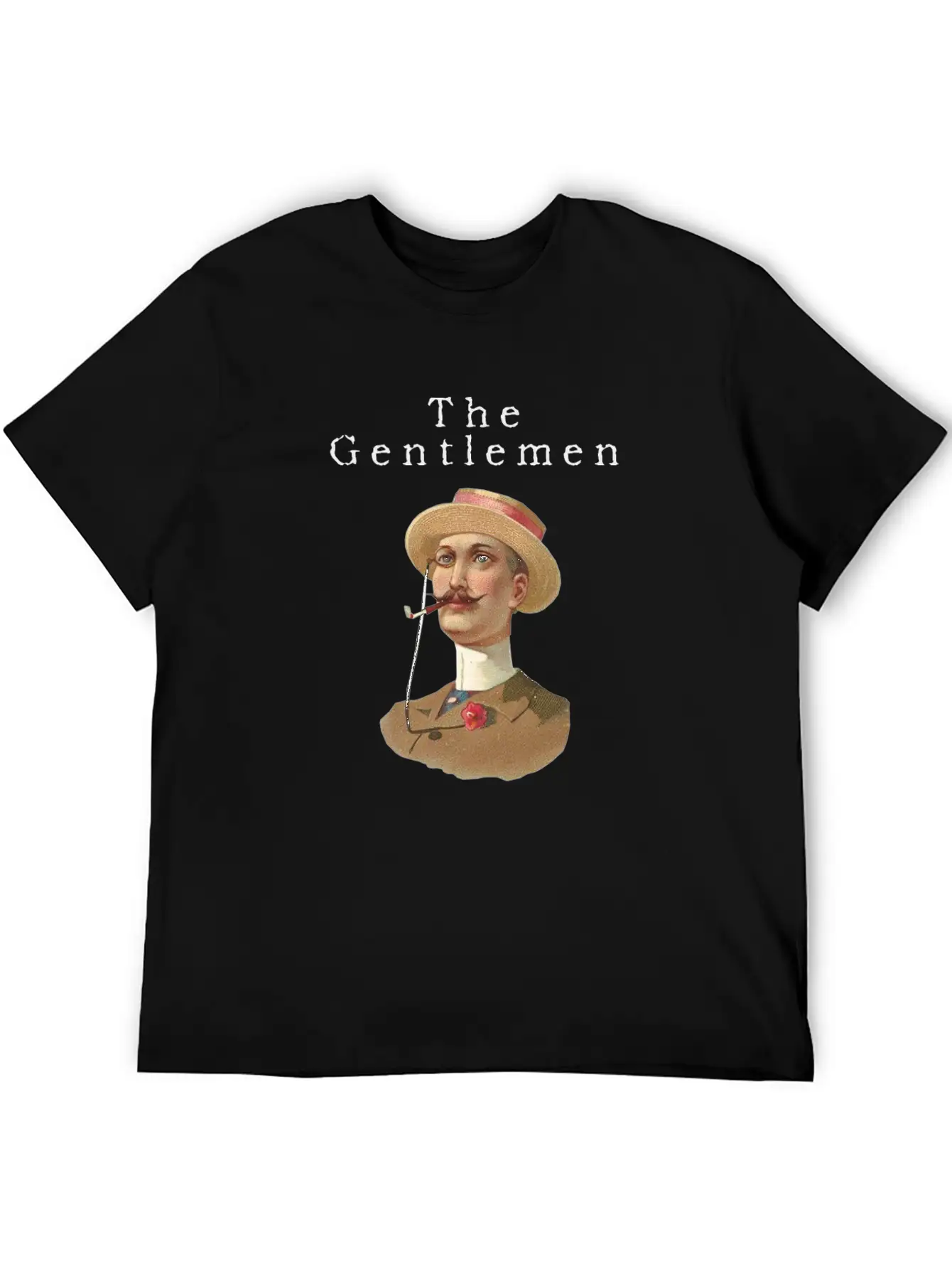 Tee Shirt Gentlemen Vintage Unisex Short Sleeve Soft Cotton T-Shirt – Casual Everyday Wear