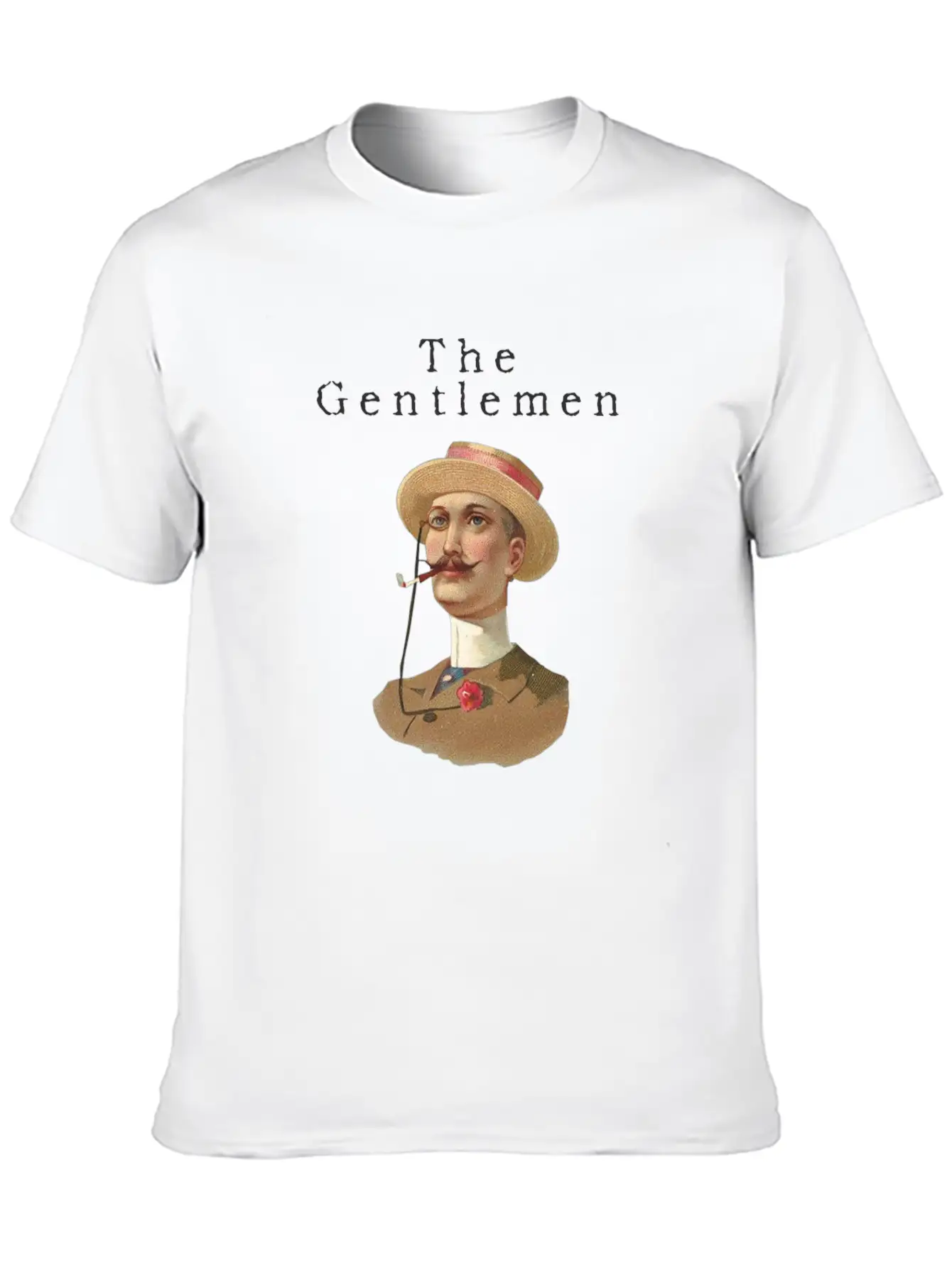 Tee Shirt Gentlemen Vintage Unisex Short Sleeve Soft Cotton T-Shirt – Casual Everyday Wear