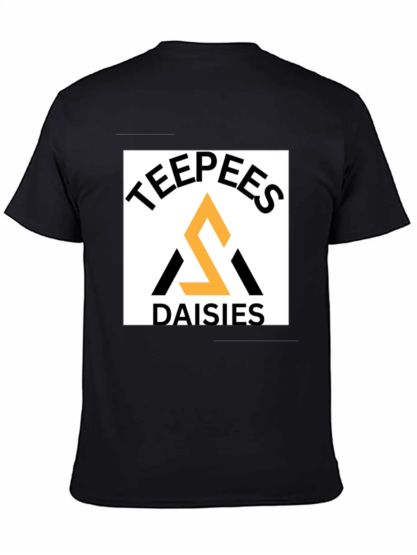 Teepees Daisies Unisex Short Sleeve Soft Cotton T-Shirt – Casual Everyday Wear