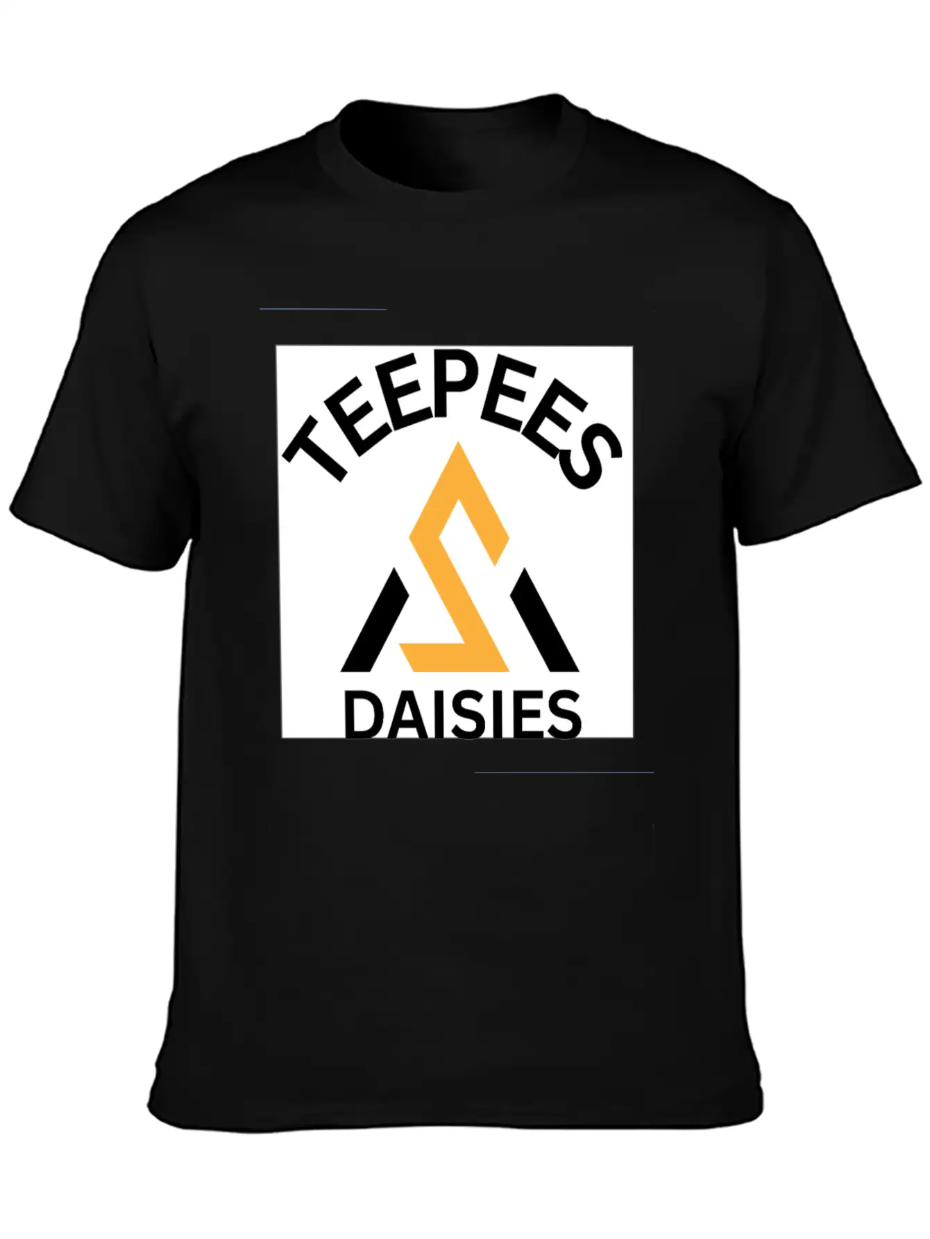 Teepees Daisies Unisex Short Sleeve Soft Cotton T-Shirt – Casual Everyday Wear