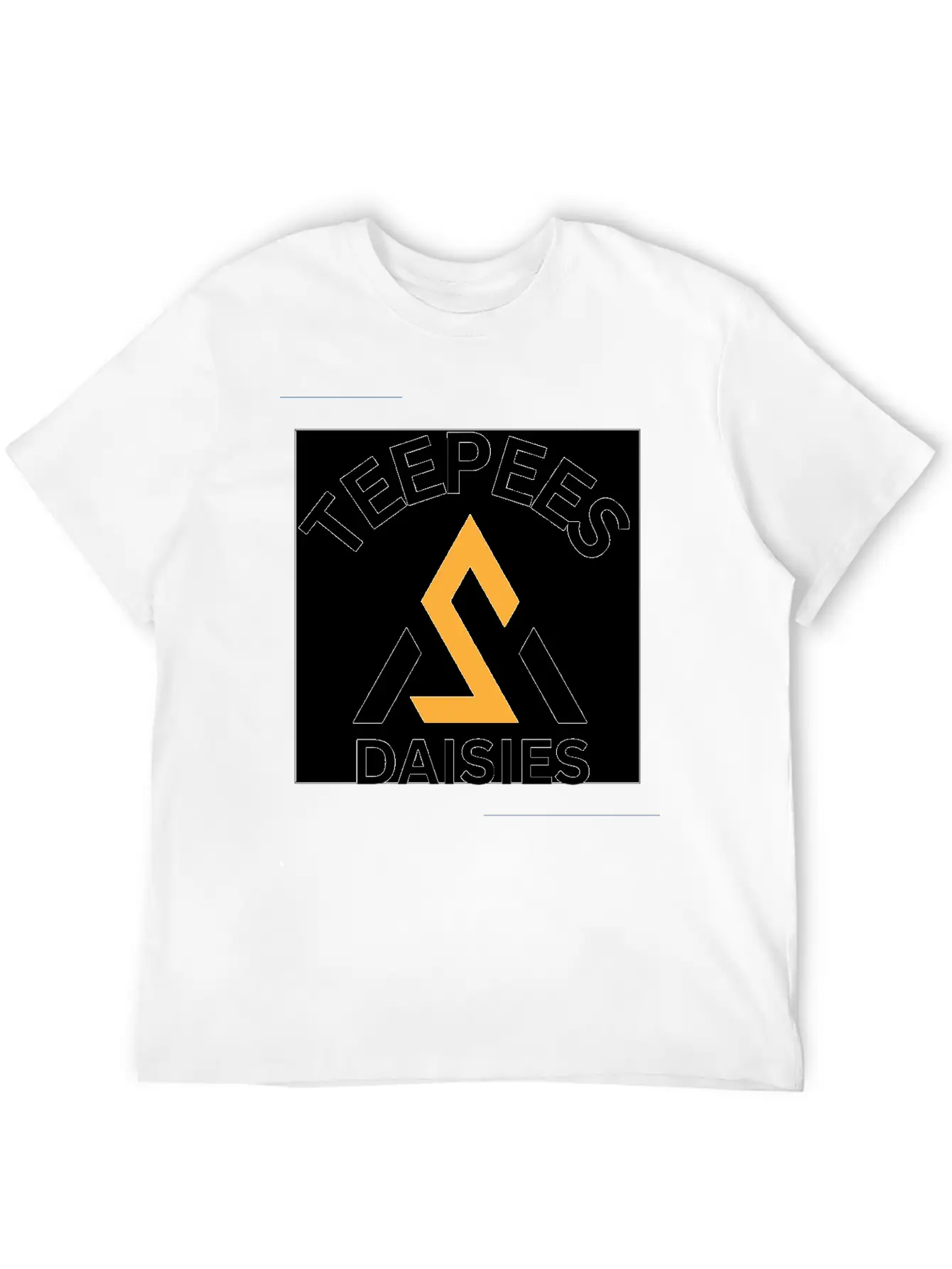 Teepees Daisies Unisex Short Sleeve Soft Cotton T-Shirt – Casual Everyday Wear