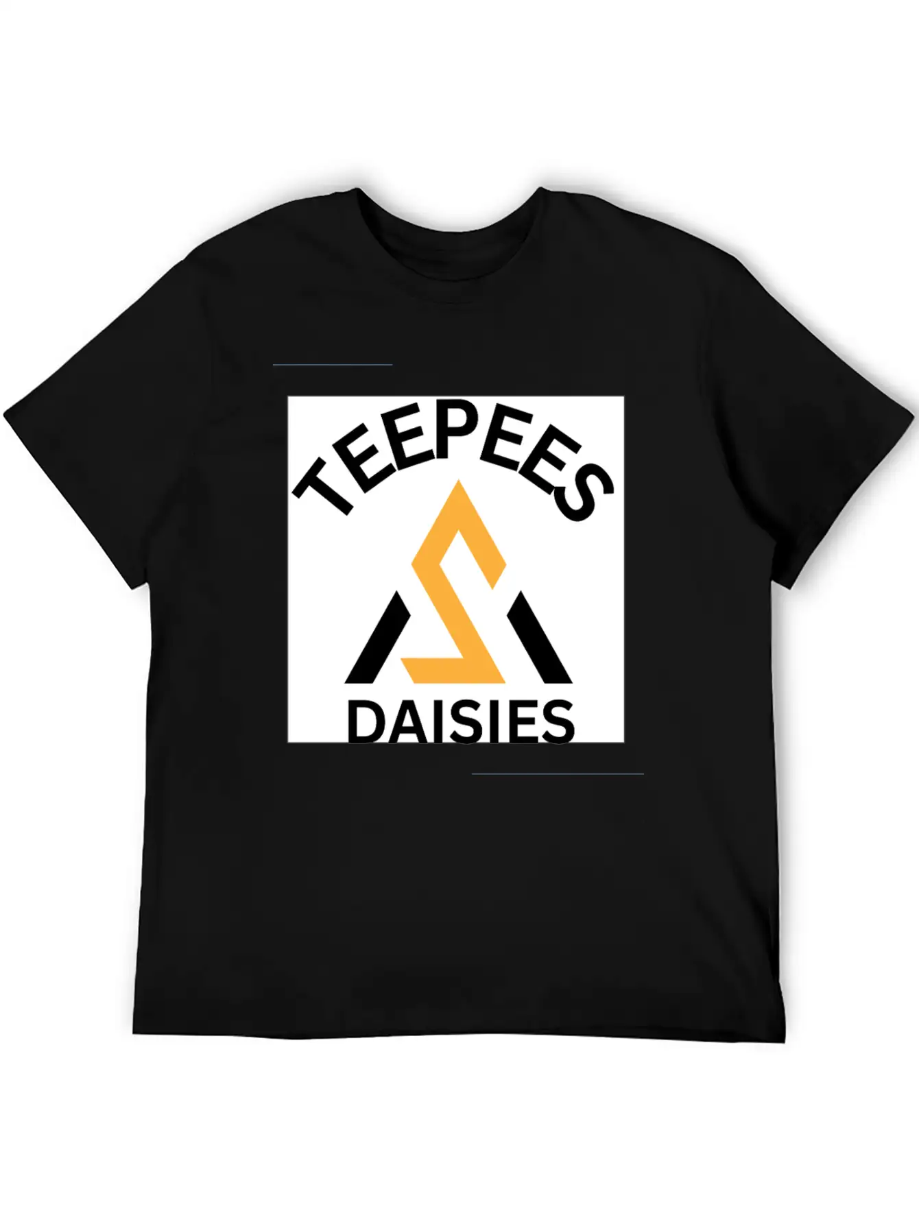 Teepees Daisies Unisex Short Sleeve Soft Cotton T-Shirt – Casual Everyday Wear