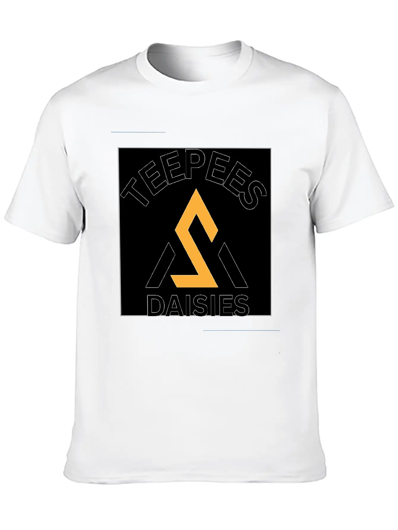 Teepees Daisies Unisex Short Sleeve Soft Cotton T-Shirt – Casual Everyday Wear