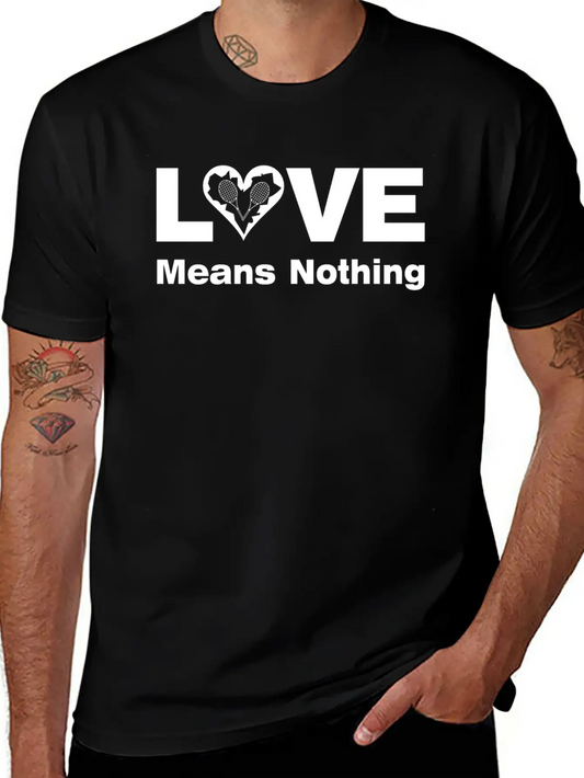 Tennis Love White Text Basic Graphic T-Shirt – Daily Comfort In Soft Cotton