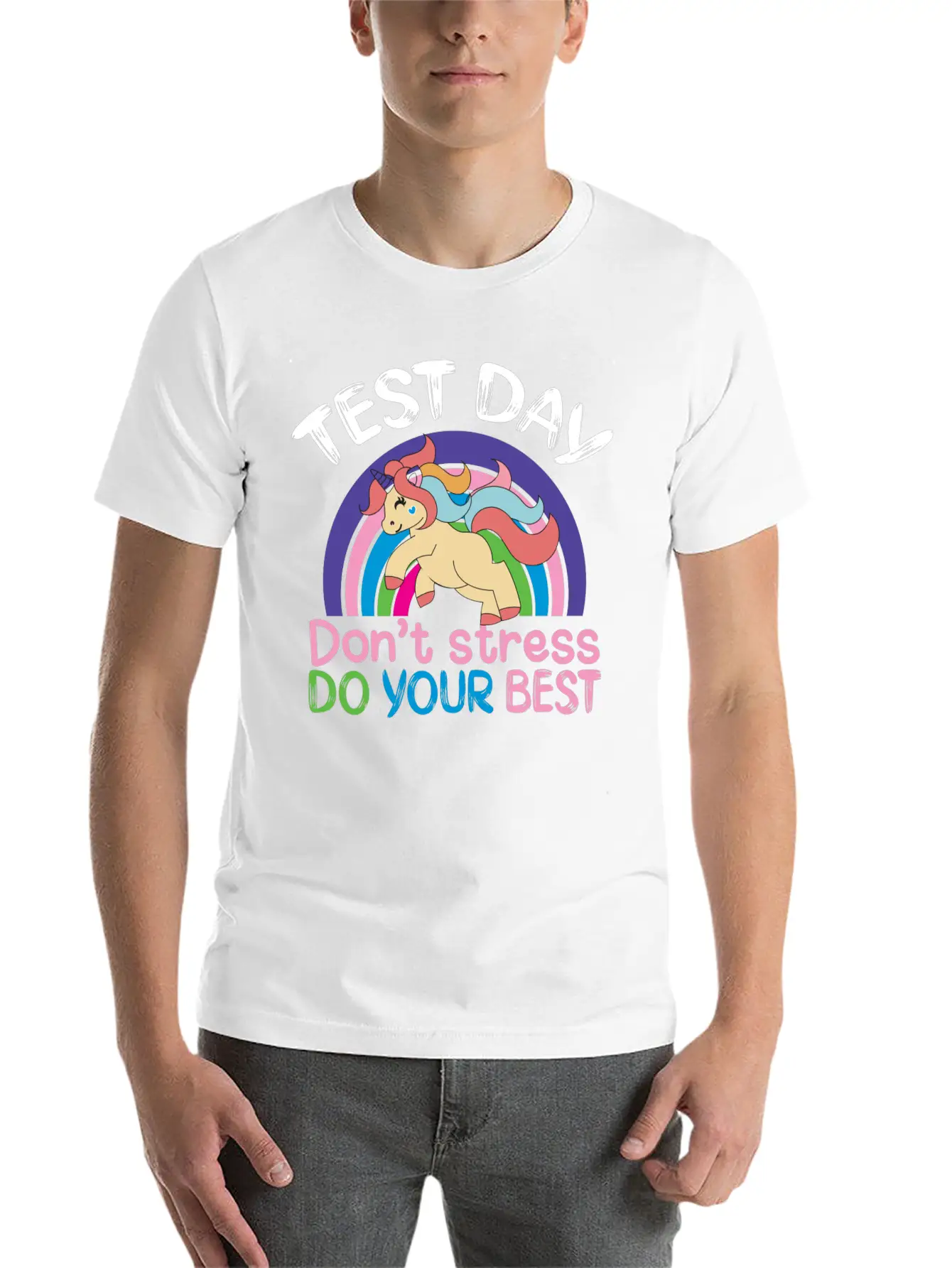 Test Day Don T Stress Do Your Best Stylish Everyday T-Shirt – Unisex Basic Cotton Tee
