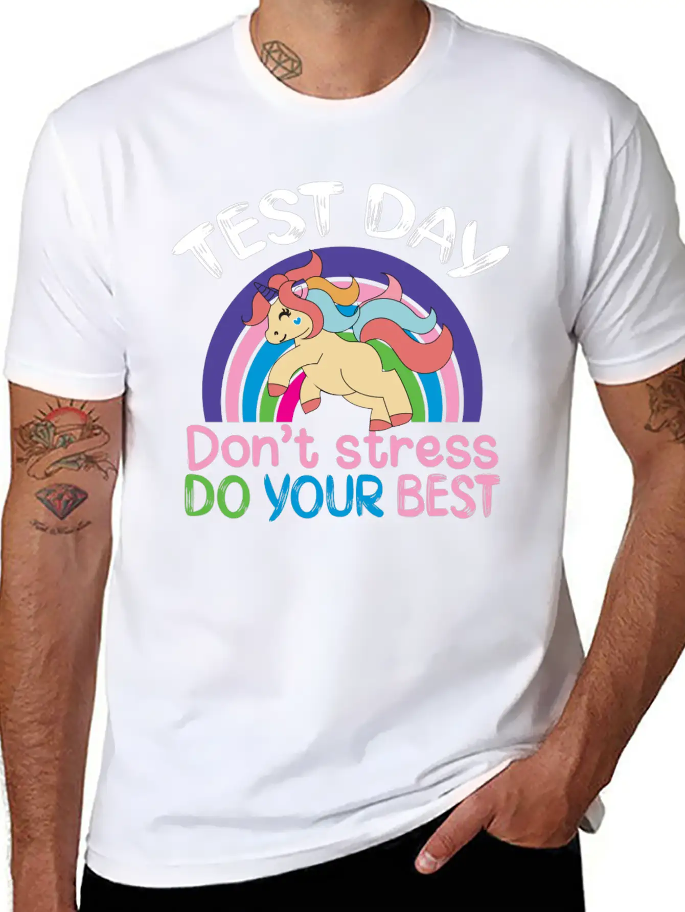 Test Day Don T Stress Do Your Best Stylish Everyday T-Shirt – Unisex Basic Cotton Tee