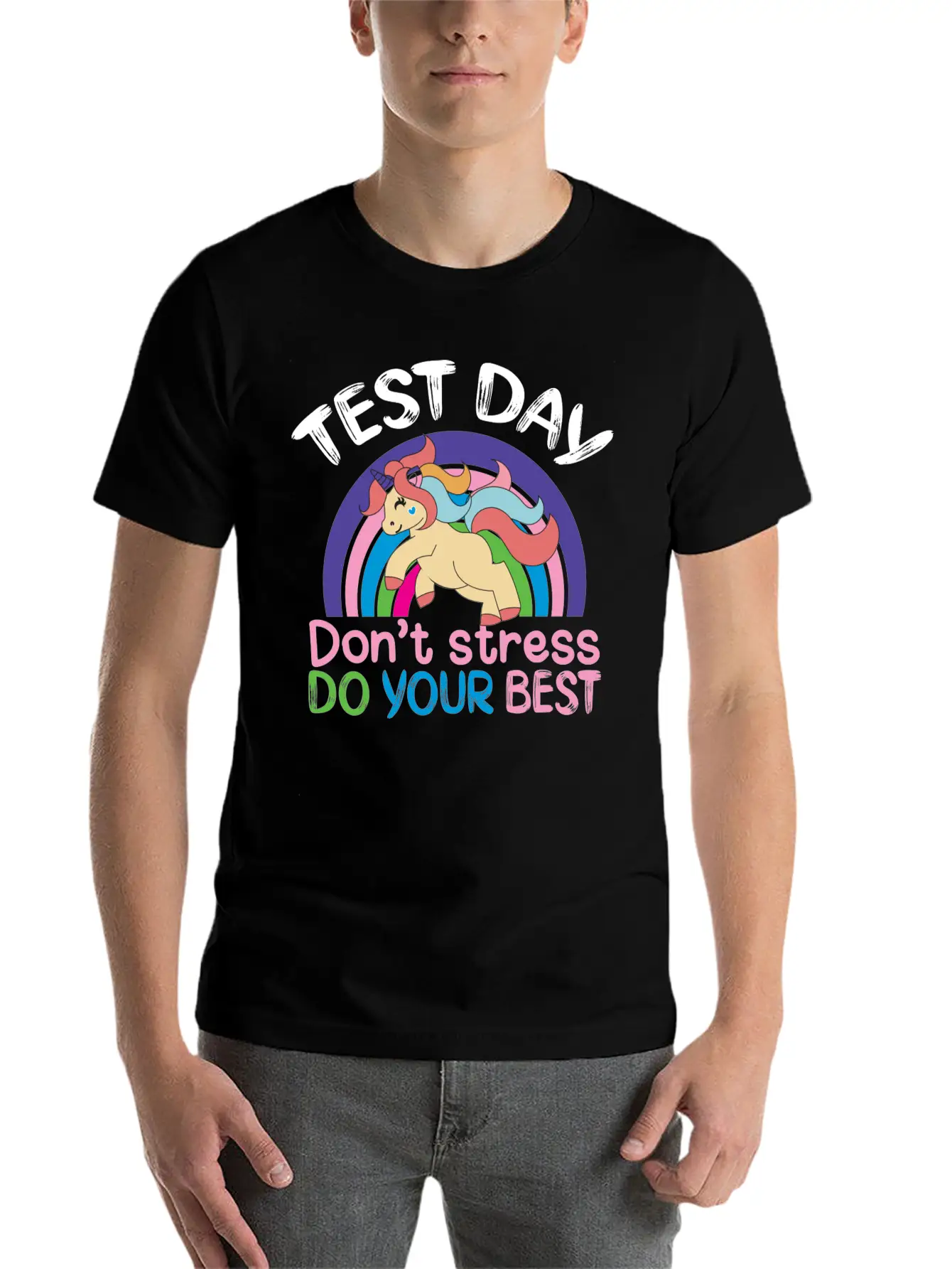 Test Day Don T Stress Do Your Best Stylish Everyday T-Shirt – Unisex Basic Cotton Tee