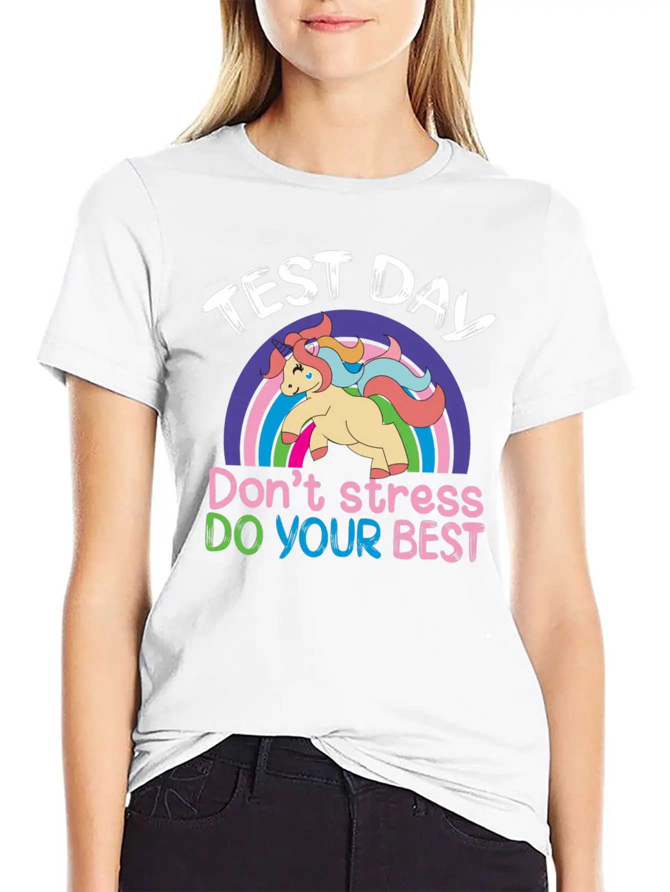 Test Day Don T Stress Do Your Best Stylish Everyday T-Shirt – Unisex Basic Cotton Tee