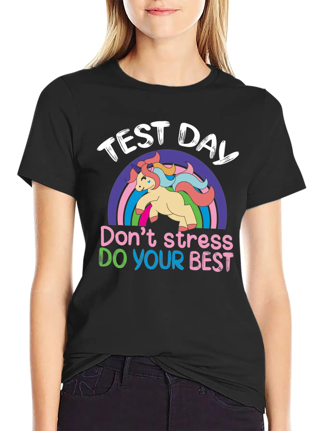 Test Day Don T Stress Do Your Best Stylish Everyday T-Shirt – Unisex Basic Cotton Tee