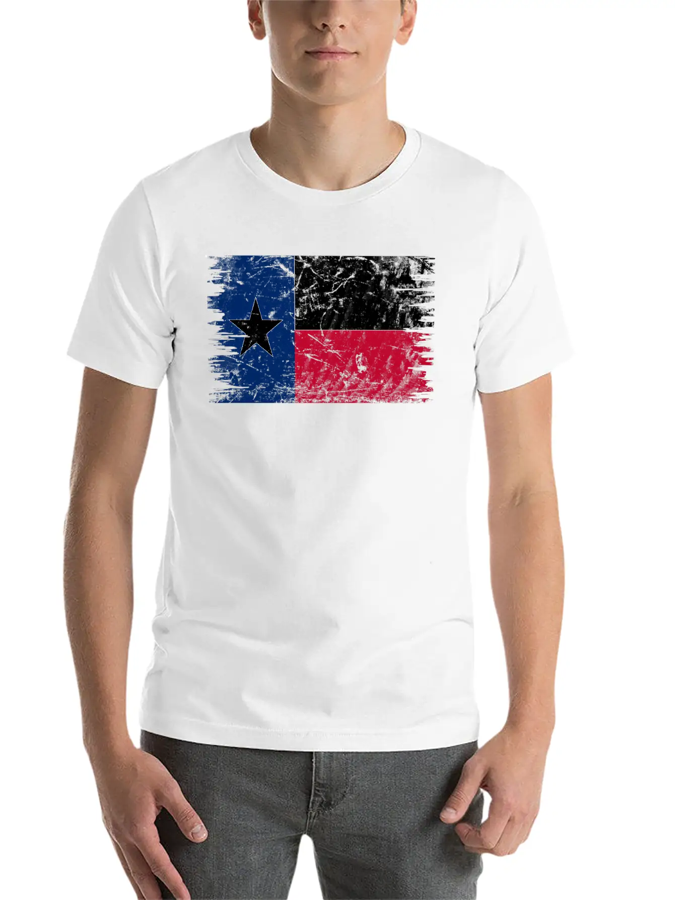 Texas Distressed State Flag Timeless Short Sleeve Tee – Comfy And Minimalist Design