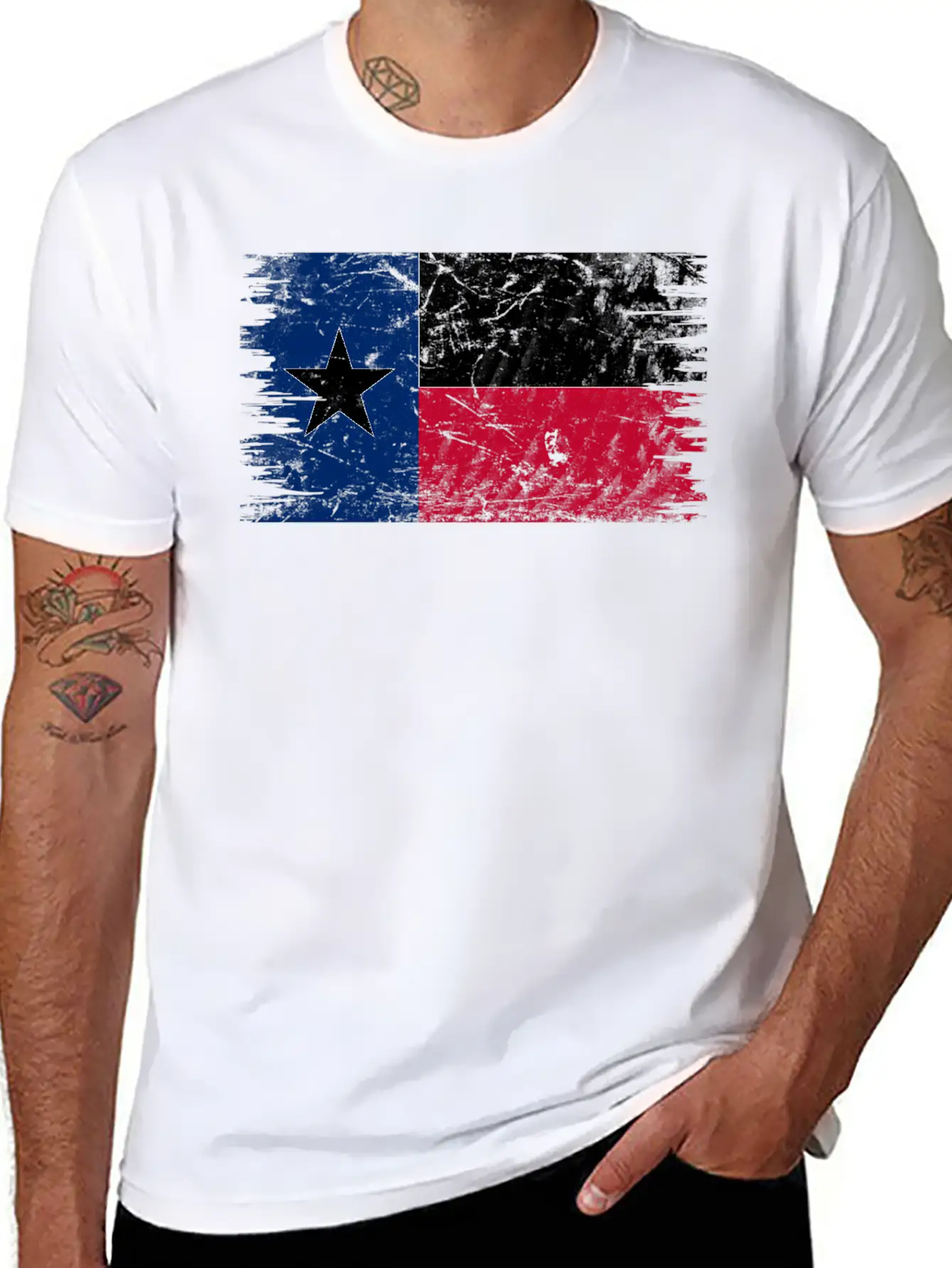 Texas Distressed State Flag Timeless Short Sleeve Tee – Comfy And Minimalist Design