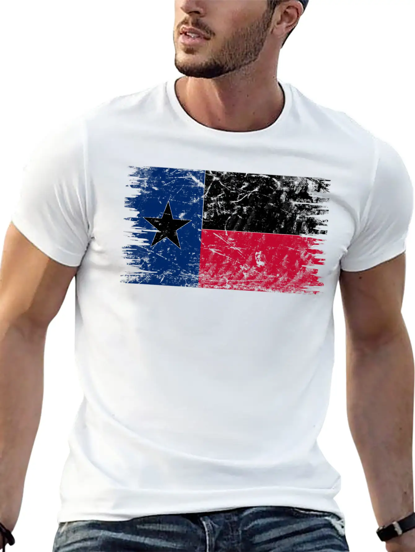 Texas Distressed State Flag Timeless Short Sleeve Tee – Comfy And Minimalist Design