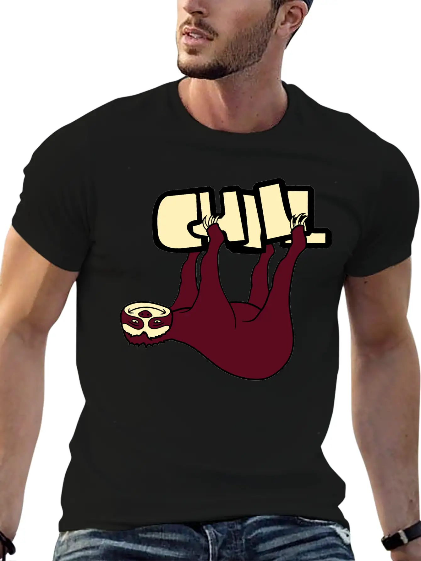 Text Chill Sloth Relax Tired Chill Hang Sleep Lazy Comfortable Minimalist Graphic Tee – Summer Style Essential