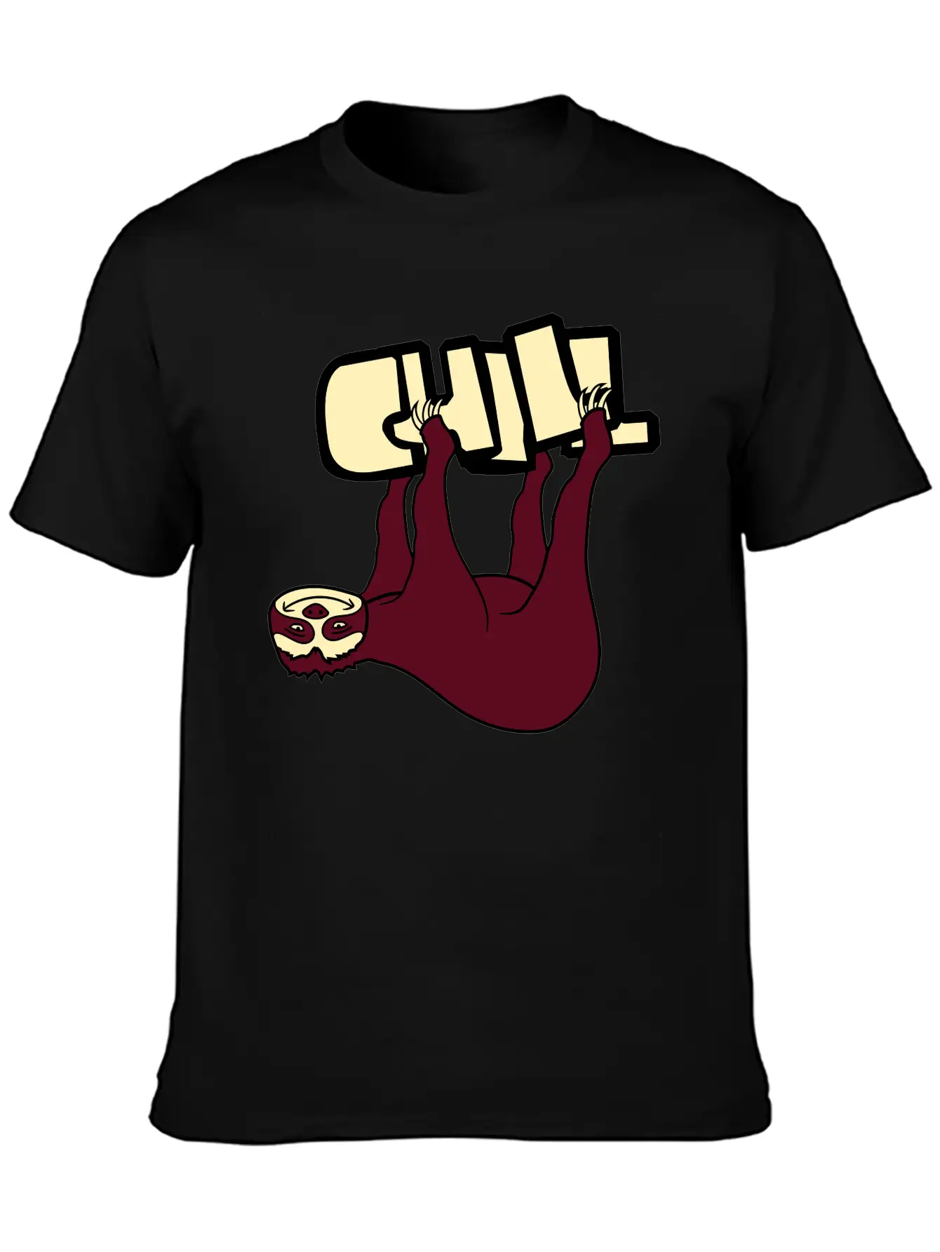 Text Chill Sloth Relax Tired Chill Hang Sleep Lazy Comfortable Minimalist Graphic Tee – Summer Style Essential