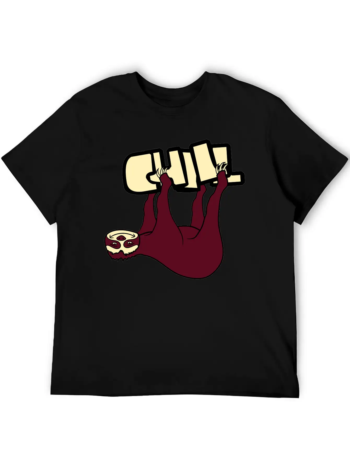 Text Chill Sloth Relax Tired Chill Hang Sleep Lazy Comfortable Minimalist Graphic Tee – Summer Style Essential