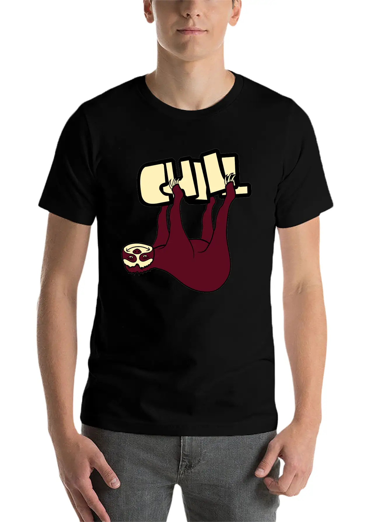Text Chill Sloth Relax Tired Chill Hang Sleep Lazy Comfortable Minimalist Graphic Tee – Summer Style Essential