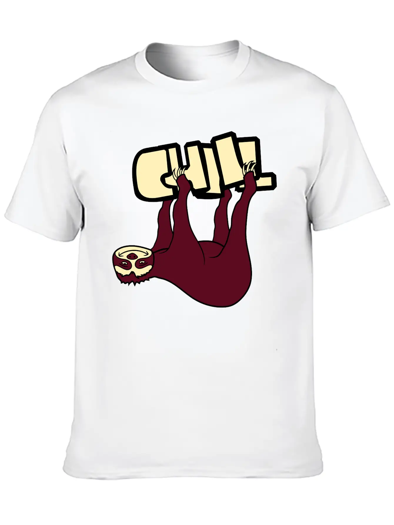 Text Chill Sloth Relax Tired Chill Hang Sleep Lazy Comfortable Minimalist Graphic Tee – Summer Style Essential